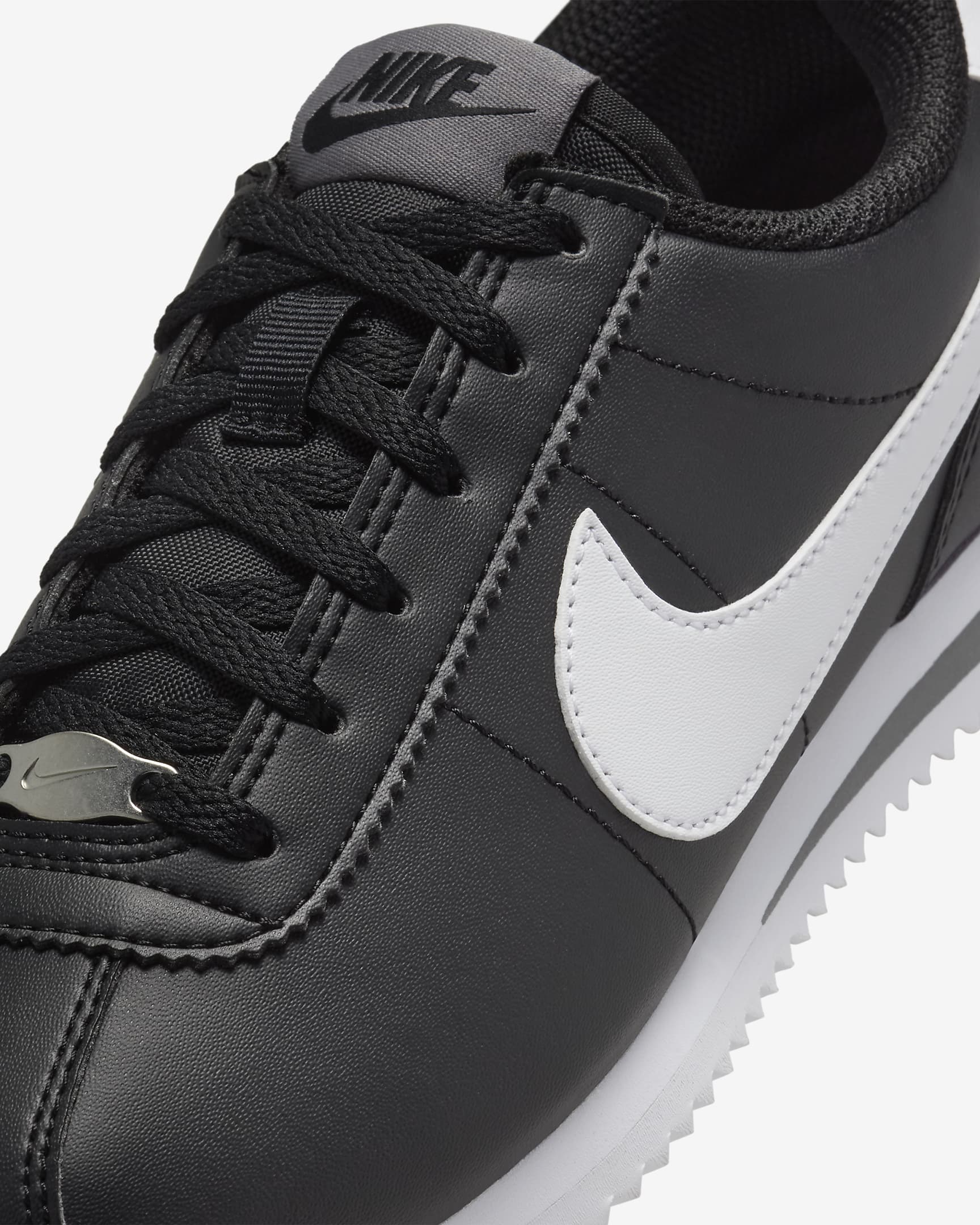 Nike Cortez Older Kids' Shoes - Black/Cool Grey/White