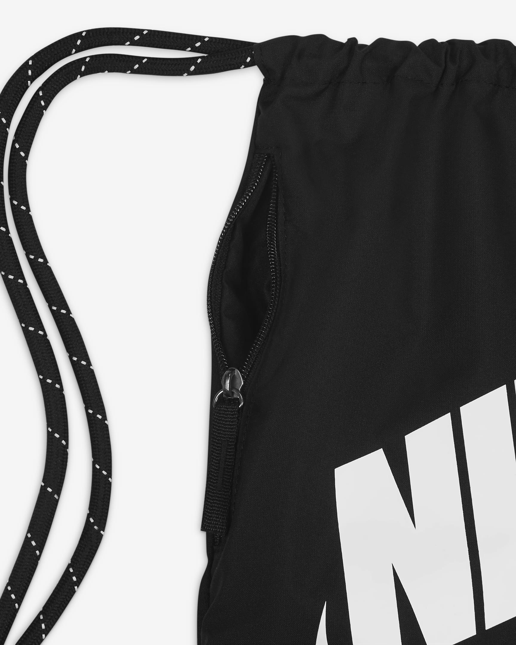 Nike Heritage Drawstring Bag (13L) - Black/Black/White