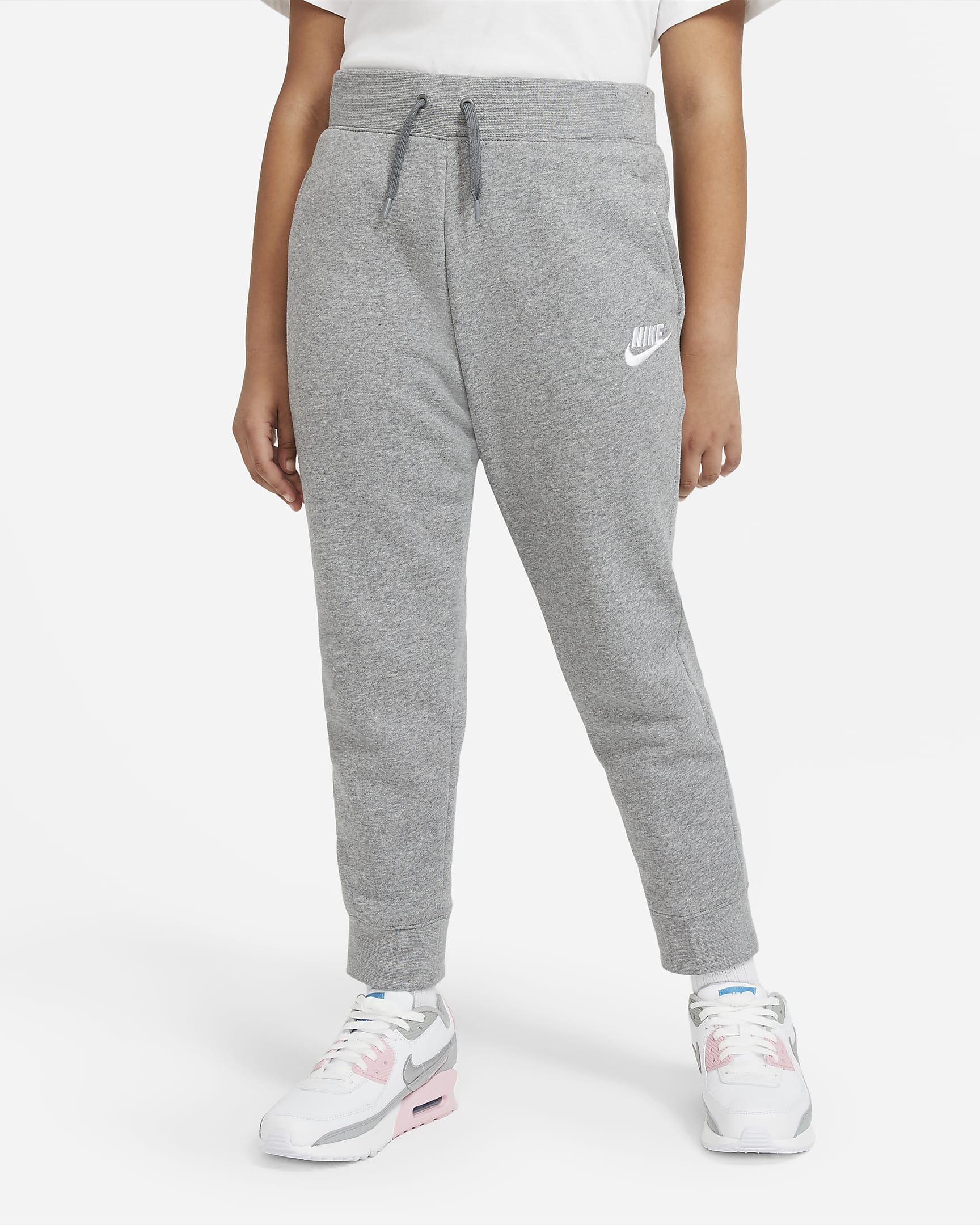 Pantalon Nike Sportswear pour Fille plus âgée (taille étendue) - Carbon Heather/Blanc