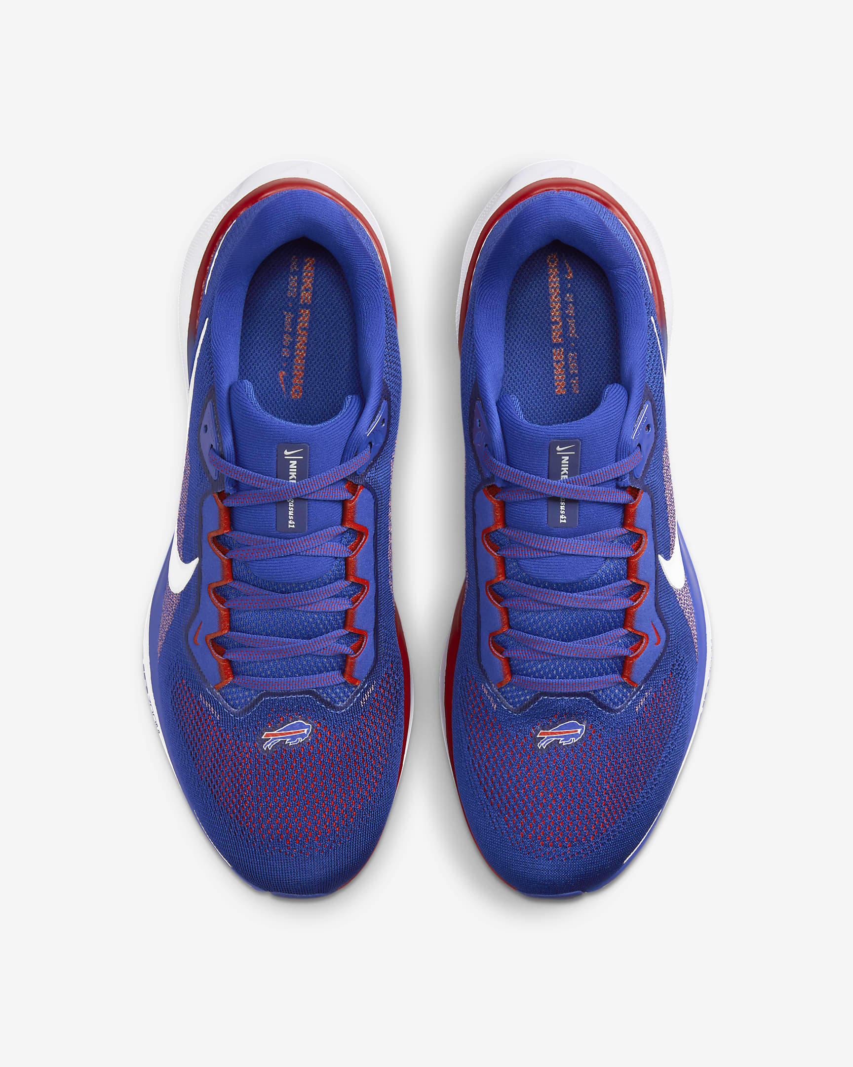 Tenis de correr en pavimento para hombre Nike Pegasus 41 NFL Buffalo Bills - Azul eléctrico/Blanco/Rojo universitario/Blanco