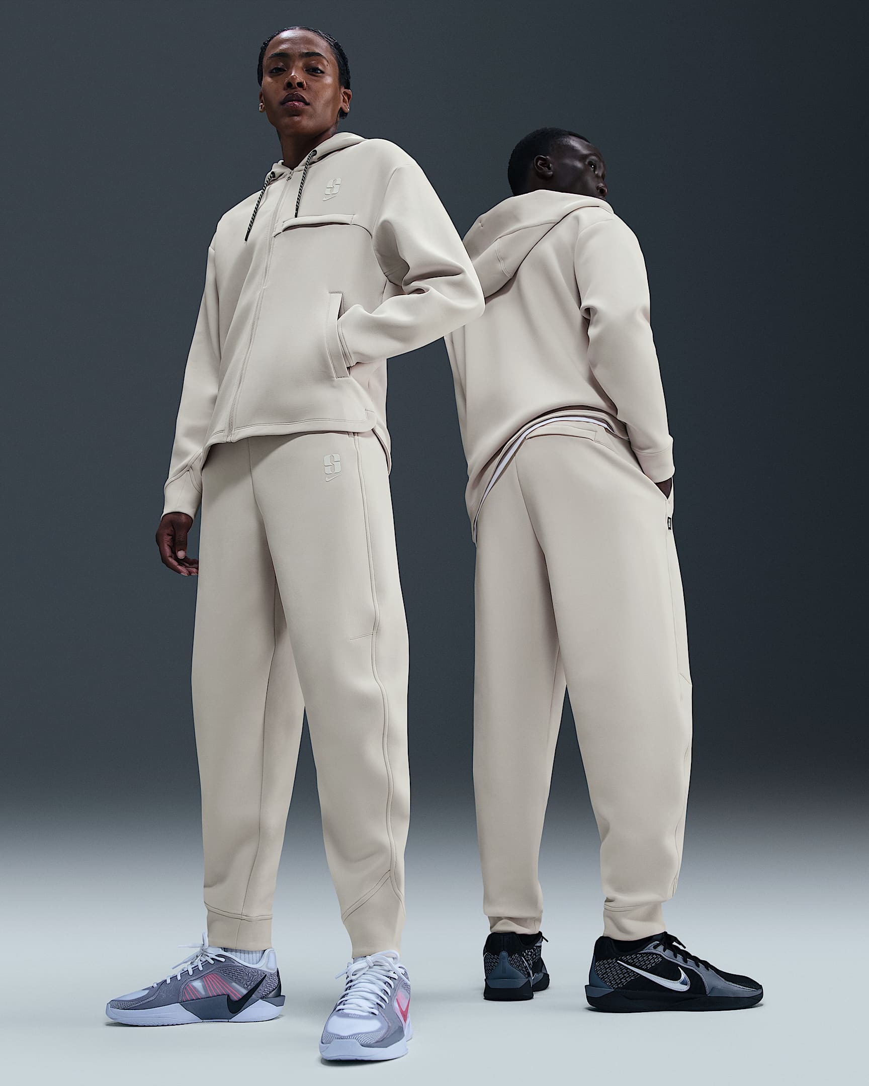 Sabrina Dri-FIT Loose Basketball Trousers - Light Orewood Brown/Washed Coral/Sail