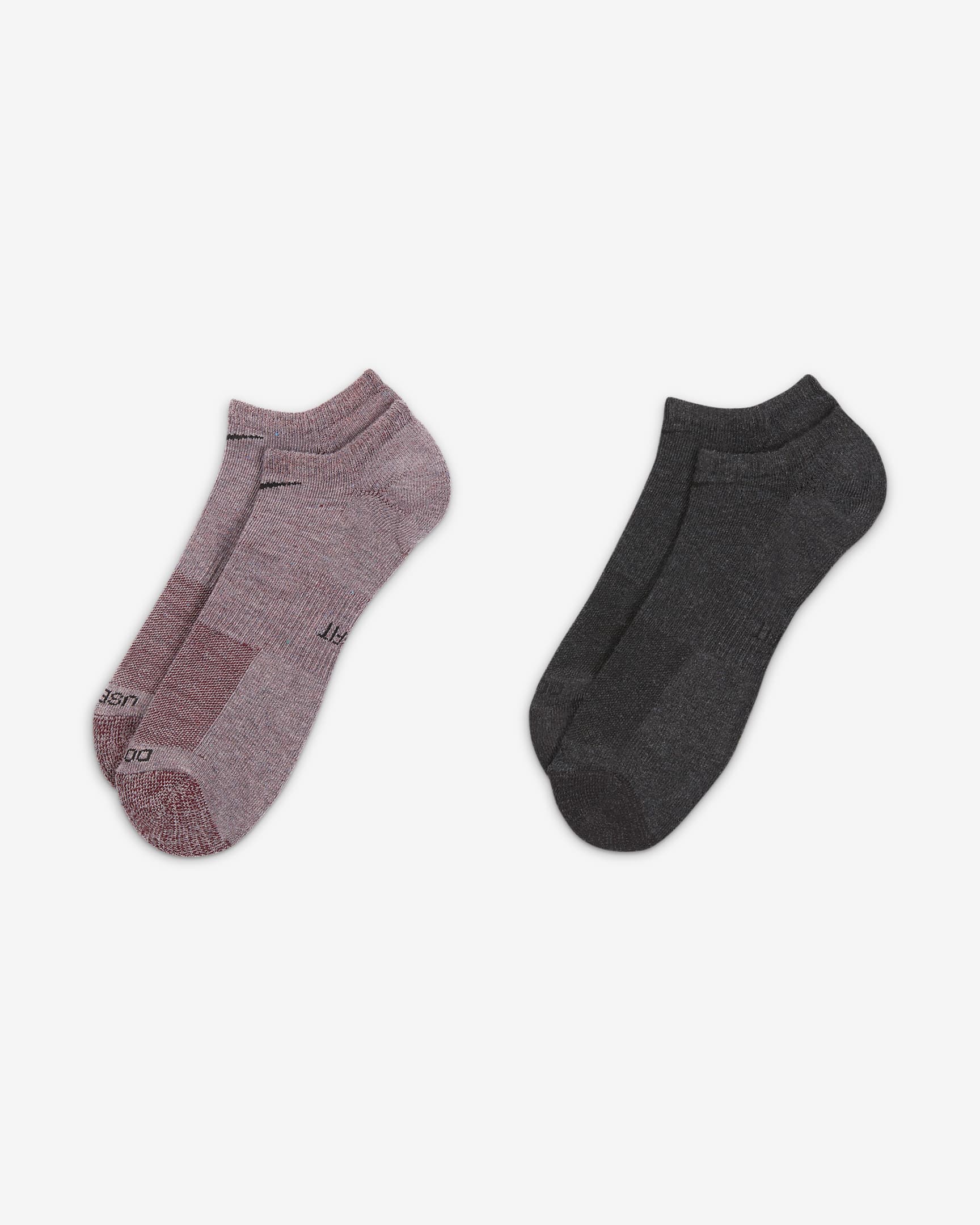 Nike Everyday Plus Cushioned No-Show Socks (2 Pairs) - Multi-Colour