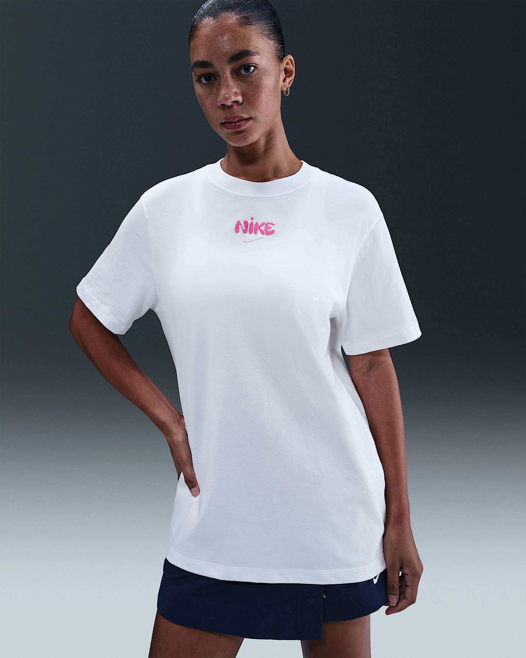 Dámské tričko Nike Sportswear - Bílá/Pink Foam
