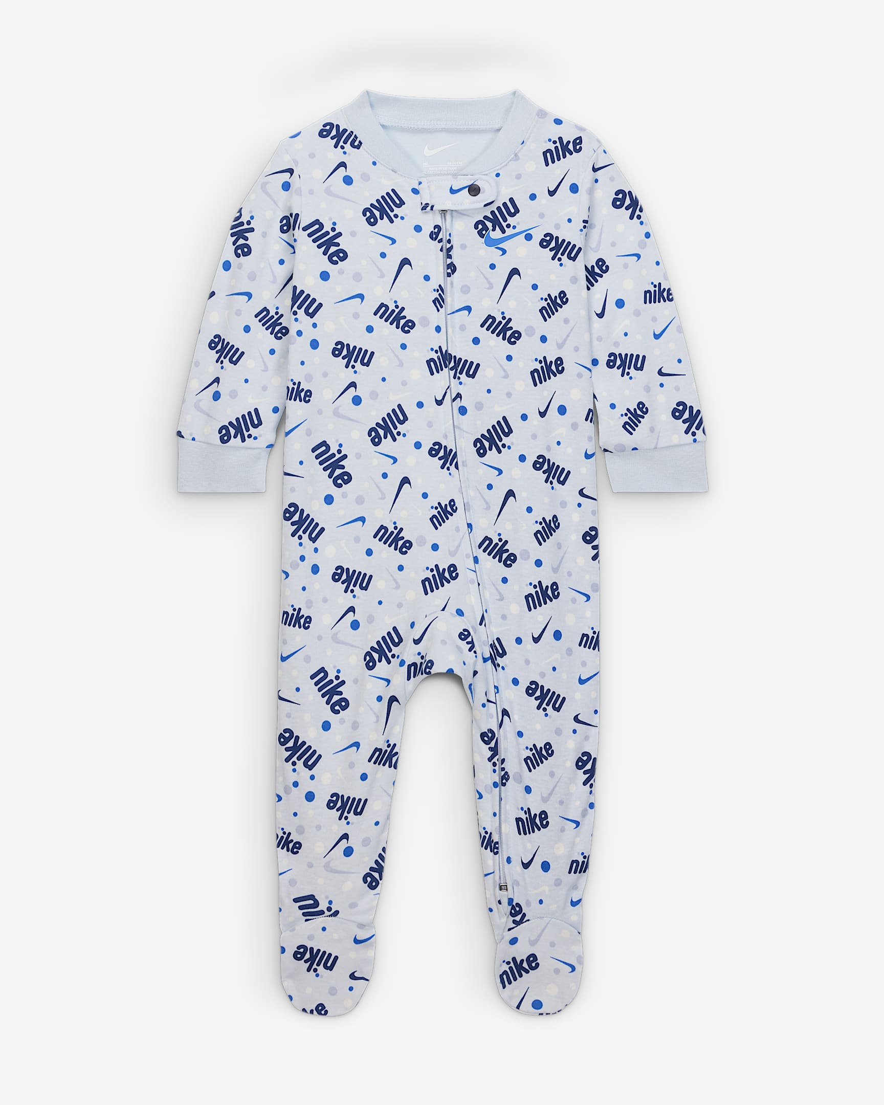 Nike Play For All Baby (0-9M) Printed Footed Coverall - Midnight Navy