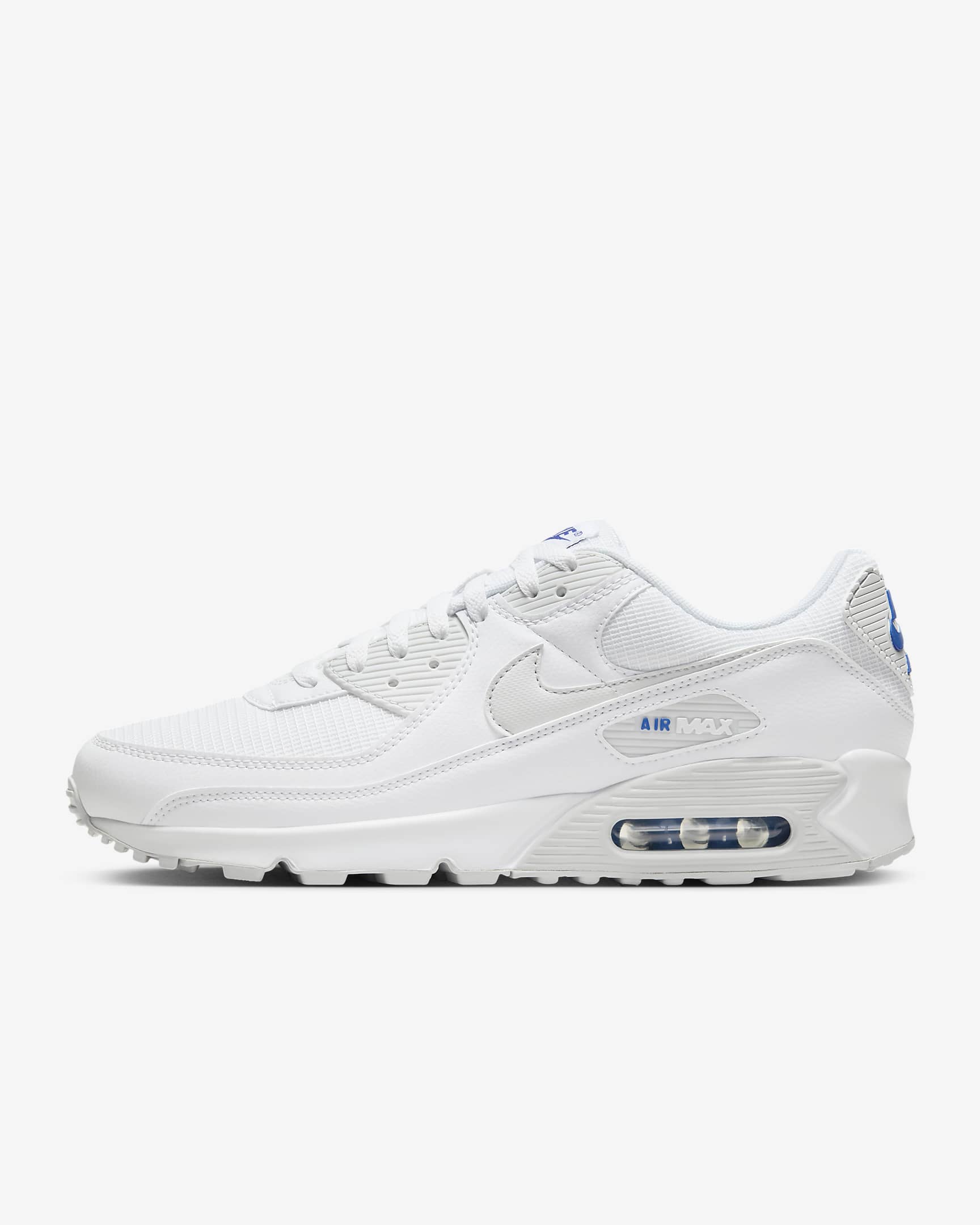 Chaussure Nike Air Max 90 pour homme - Team White/Game Royal/Photon Dust