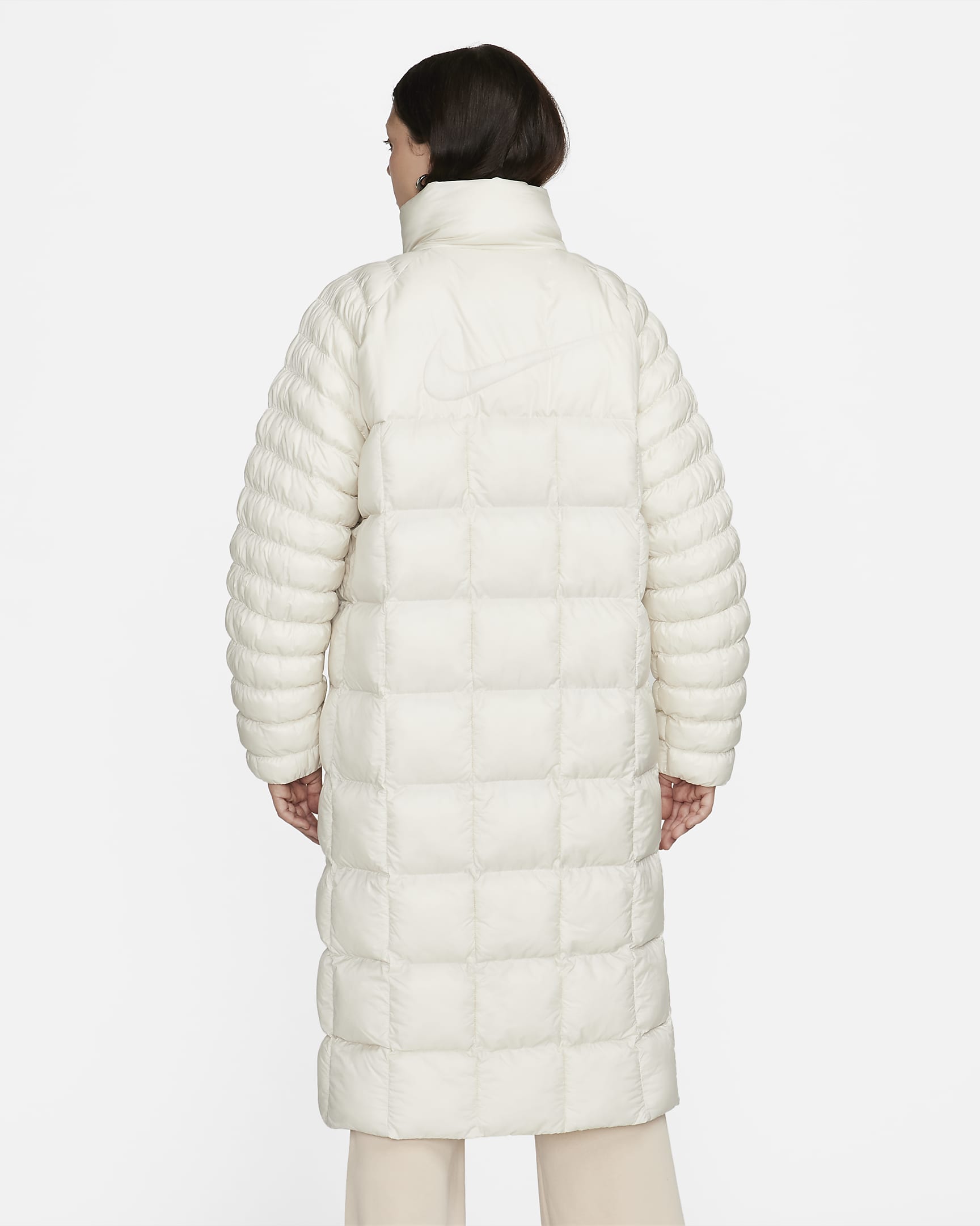 Nike Sportswear Swoosh Puffer PrimaLoft® Women's Therma-FIT Oversized Parka - Light Orewood Brown/White