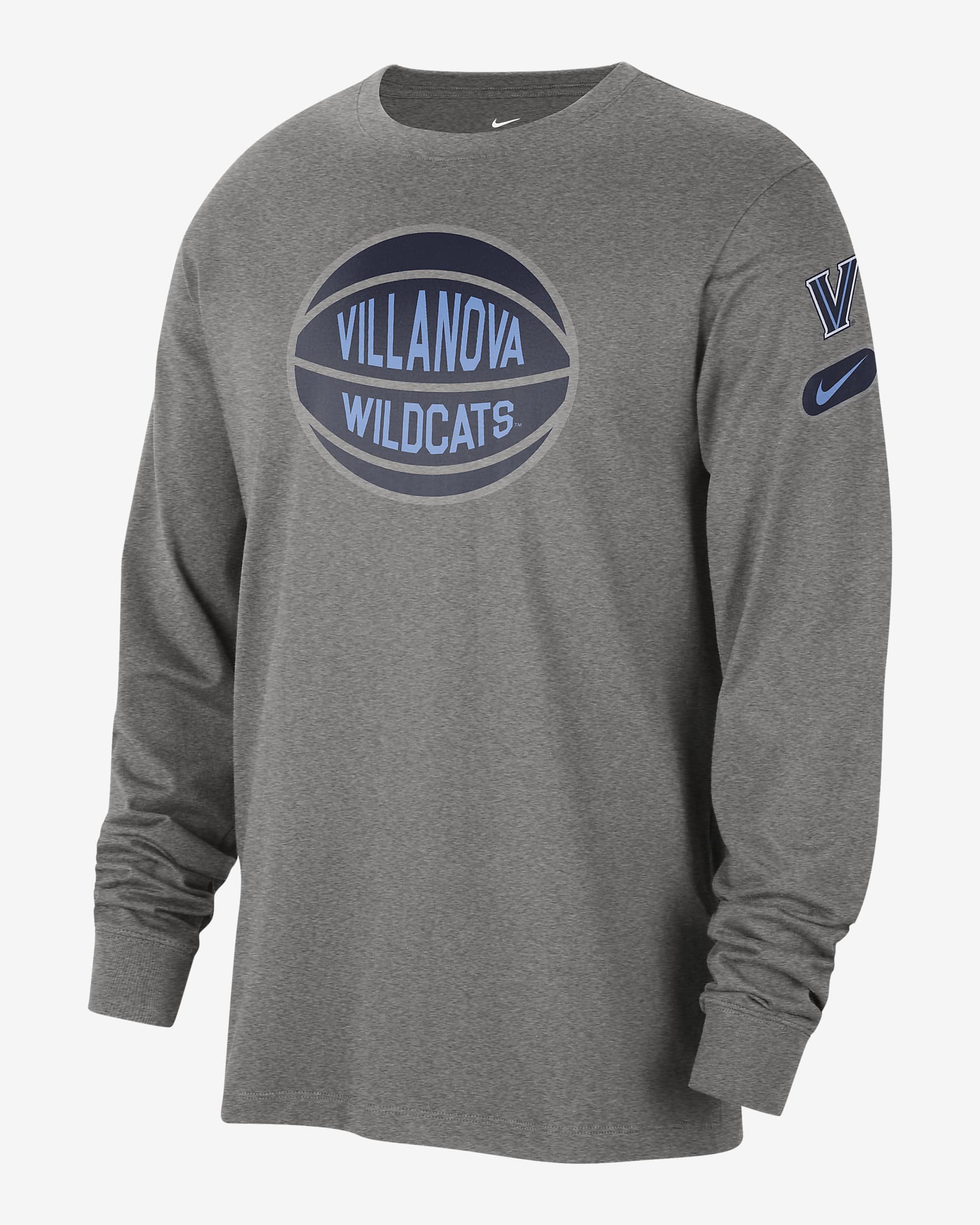 Villanova Fast Break Men's Nike College Long-Sleeve T-Shirt - Dark Grey Heather