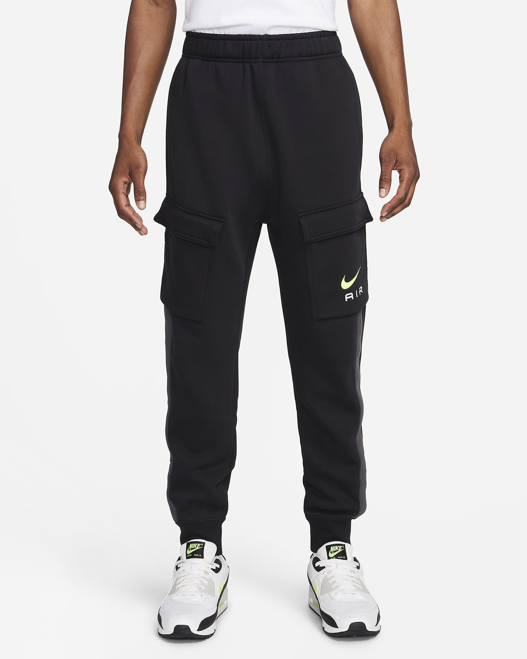 Nike Air Men's Fleece Cargo Pants - Black/Anthracite