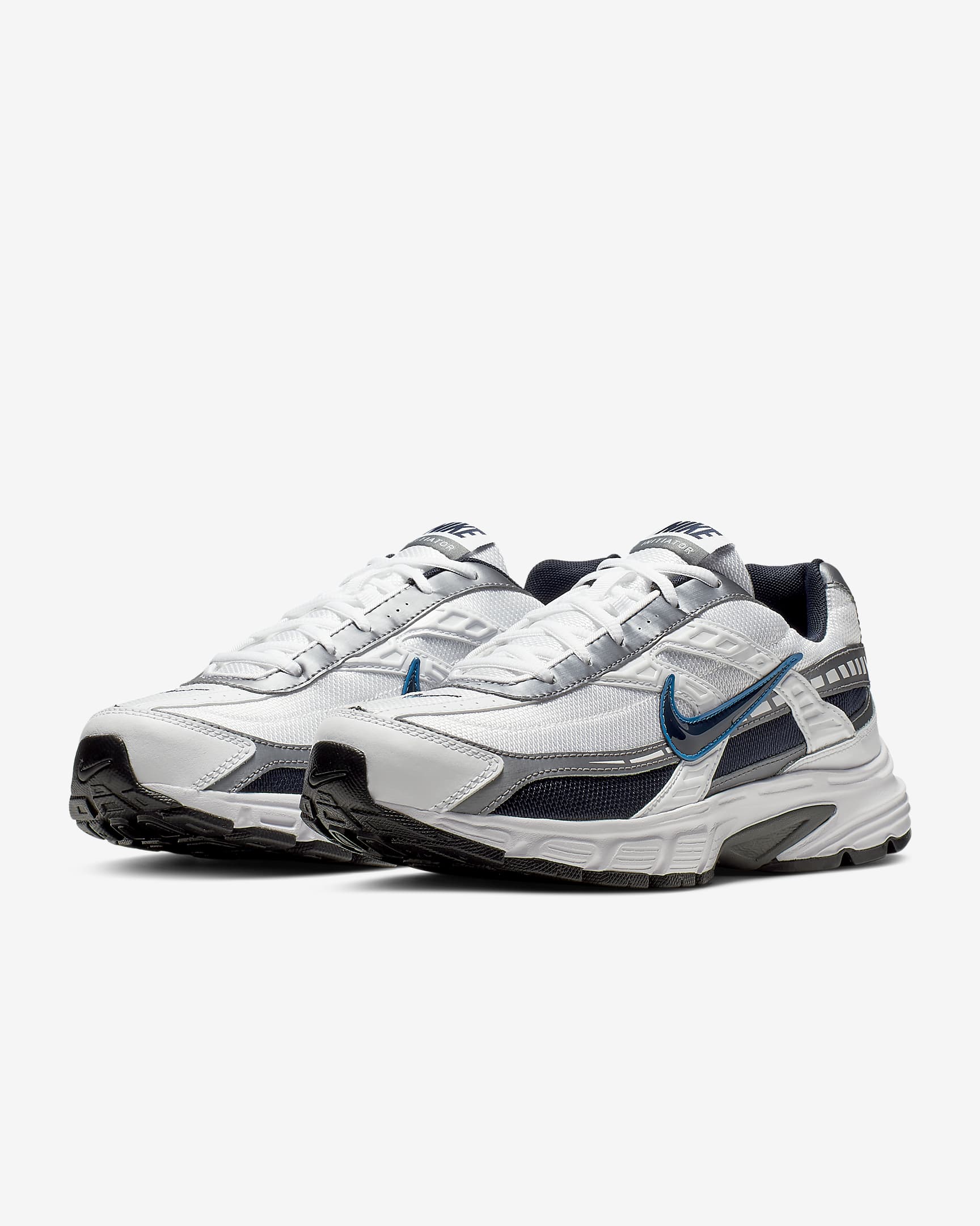 รองเท้าวิ่งผู้ชาย Nike Initiator - ขาว/Metallic Cool Grey/Obsidian