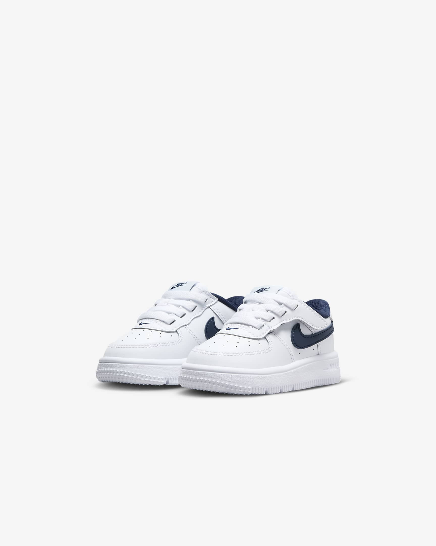 Nike Force 1 低筒 EasyOn 嬰幼兒鞋款 - 白色/Football Grey/Midnight Navy