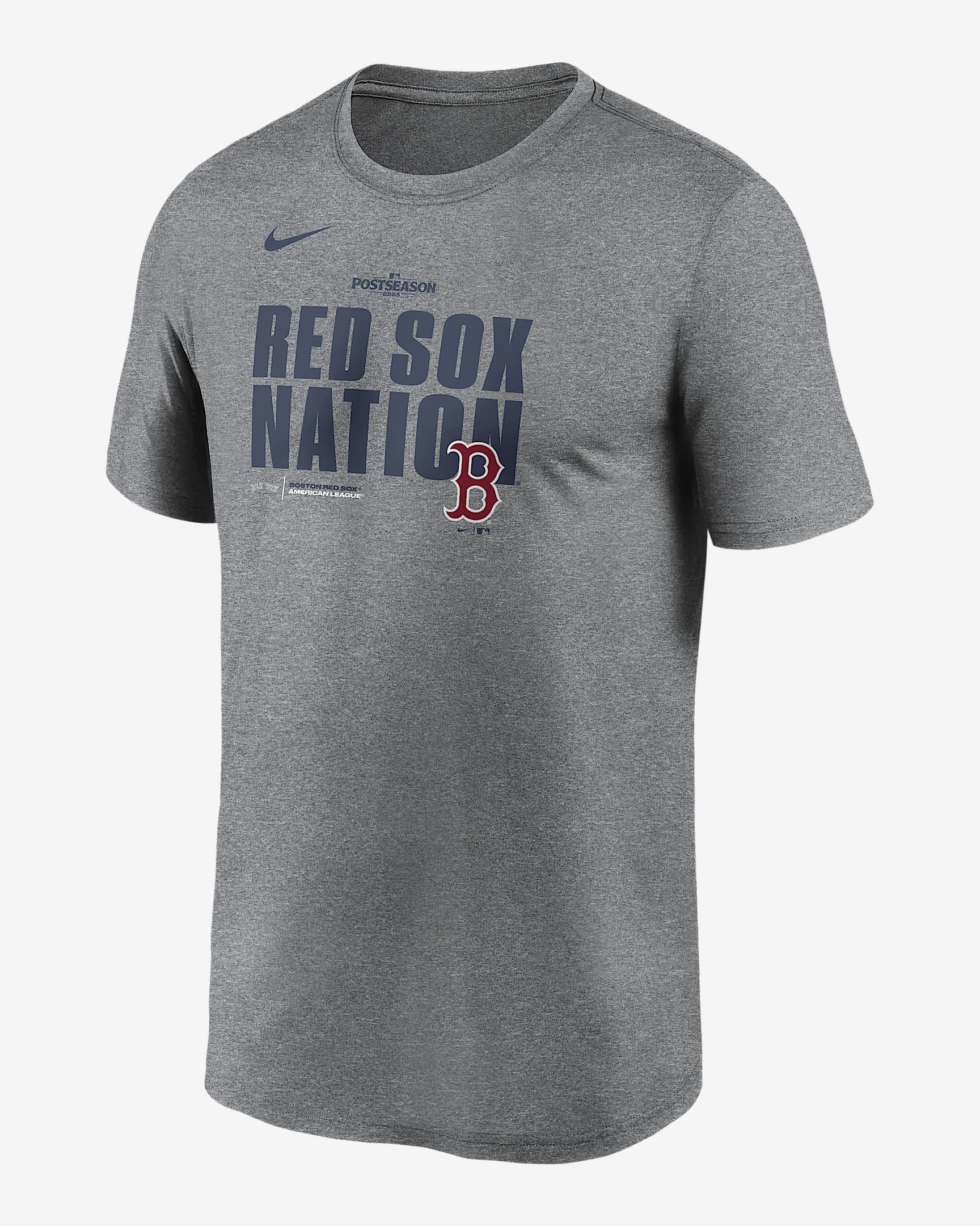 Boston Red Sox 2025 Postseason Legend Men's Nike Dri-FIT MLB T-Shirt - Charcoal Heather