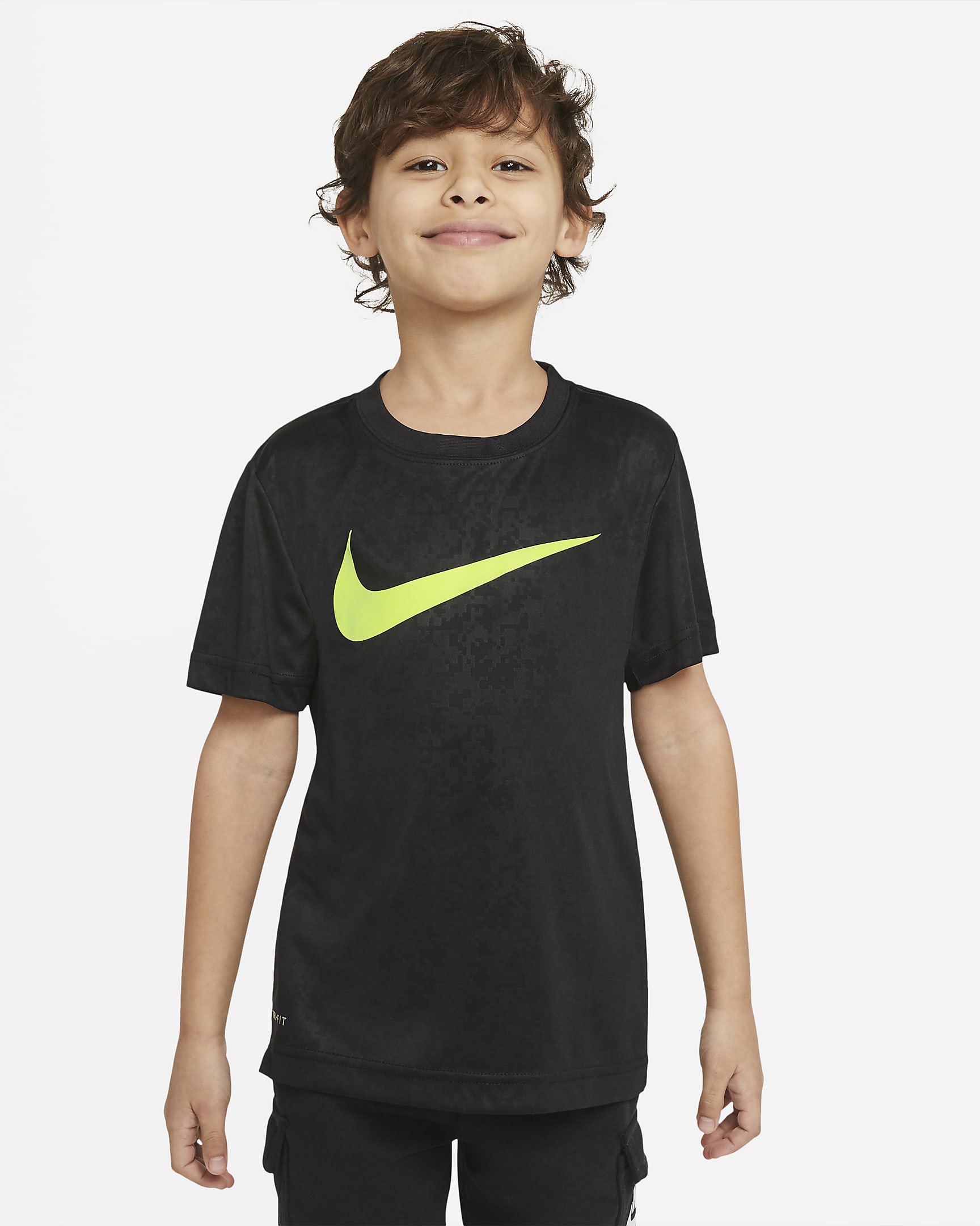 Nike Dri-FIT Little Kids' Print T-Shirt - Black