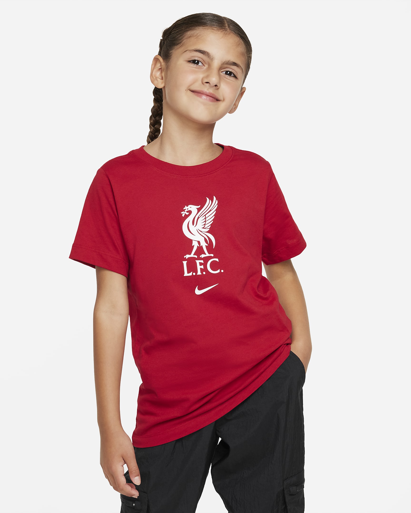 Liverpool F.C. Crest Older Kids' Nike T-Shirt. Nike AU