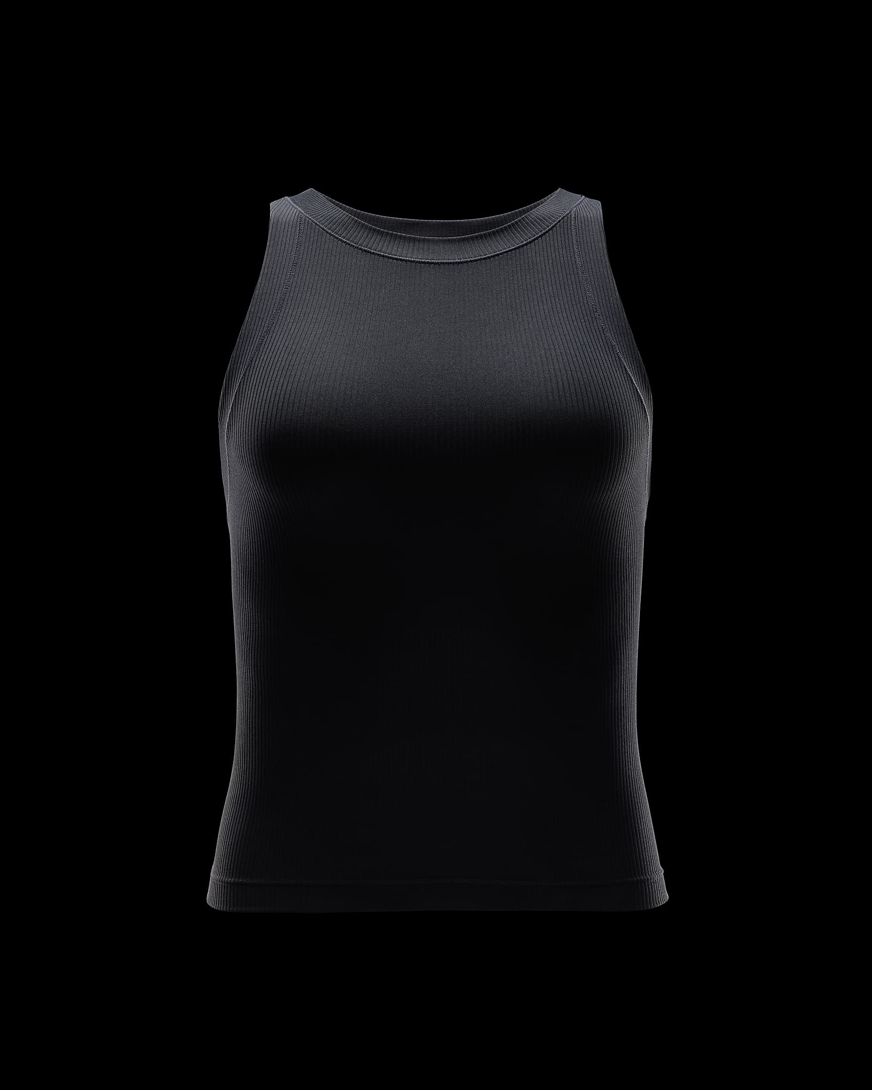 Nike Zenvy Rib Dri-FIT tanktop voor dames - Zwart