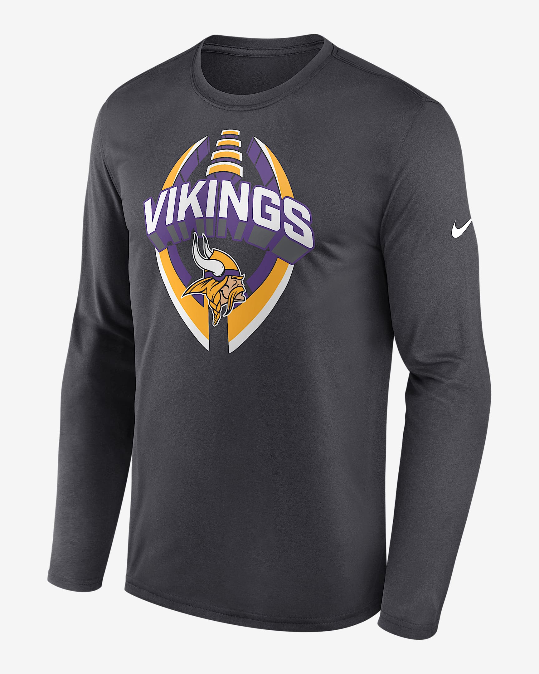 Minnesota Vikings Legend Icon Men's Nike Dri-FIT NFL Long-Sleeve T-Shirt - Anthracite
