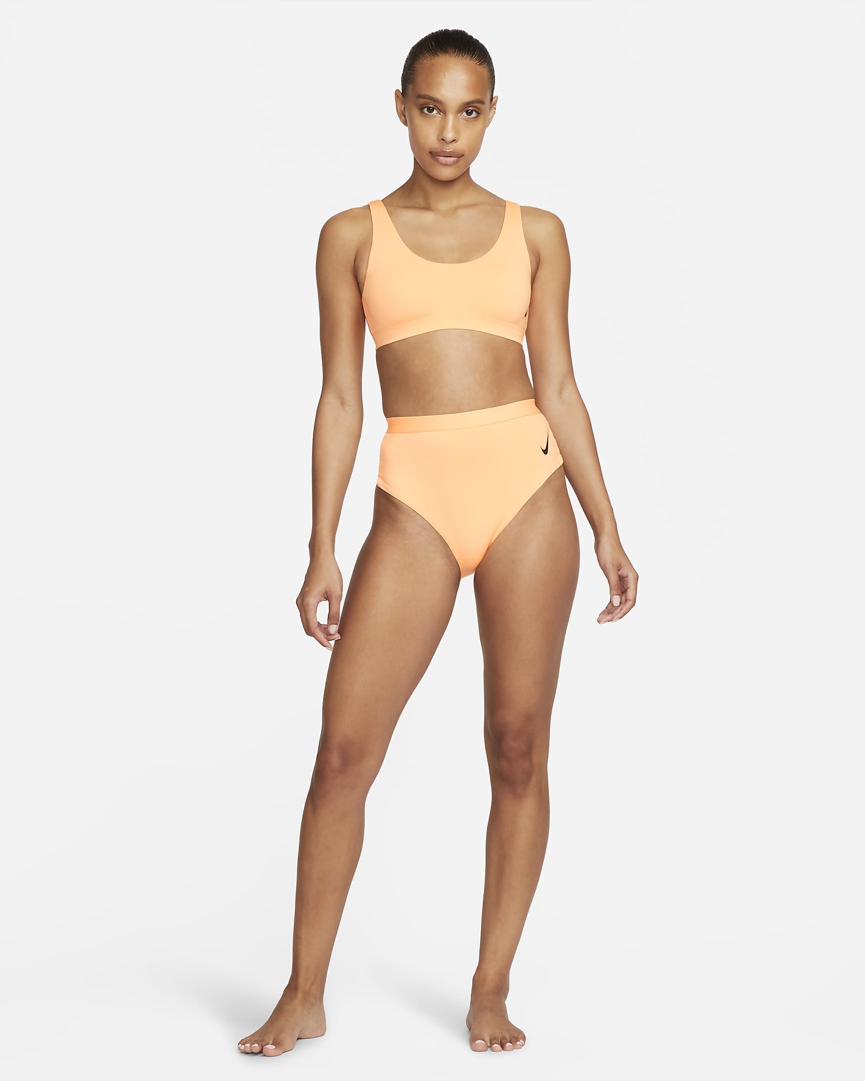 Nike Sneakerkini Women's Scoop Neck Bikini Top - Peach Cream