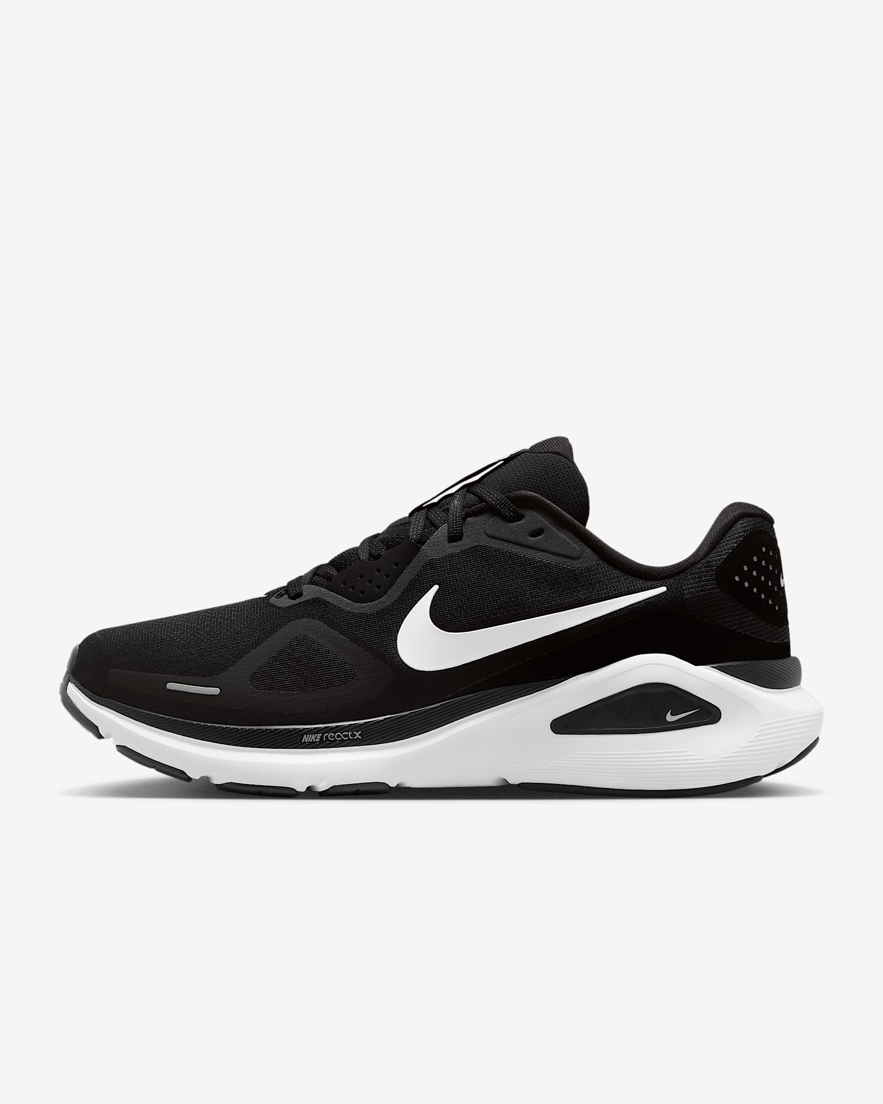 Nike Structure 26 Erkek Yol Koşu Ayakkabısı - Siyah/Cool Grey/Metallic Silver/Beyaz