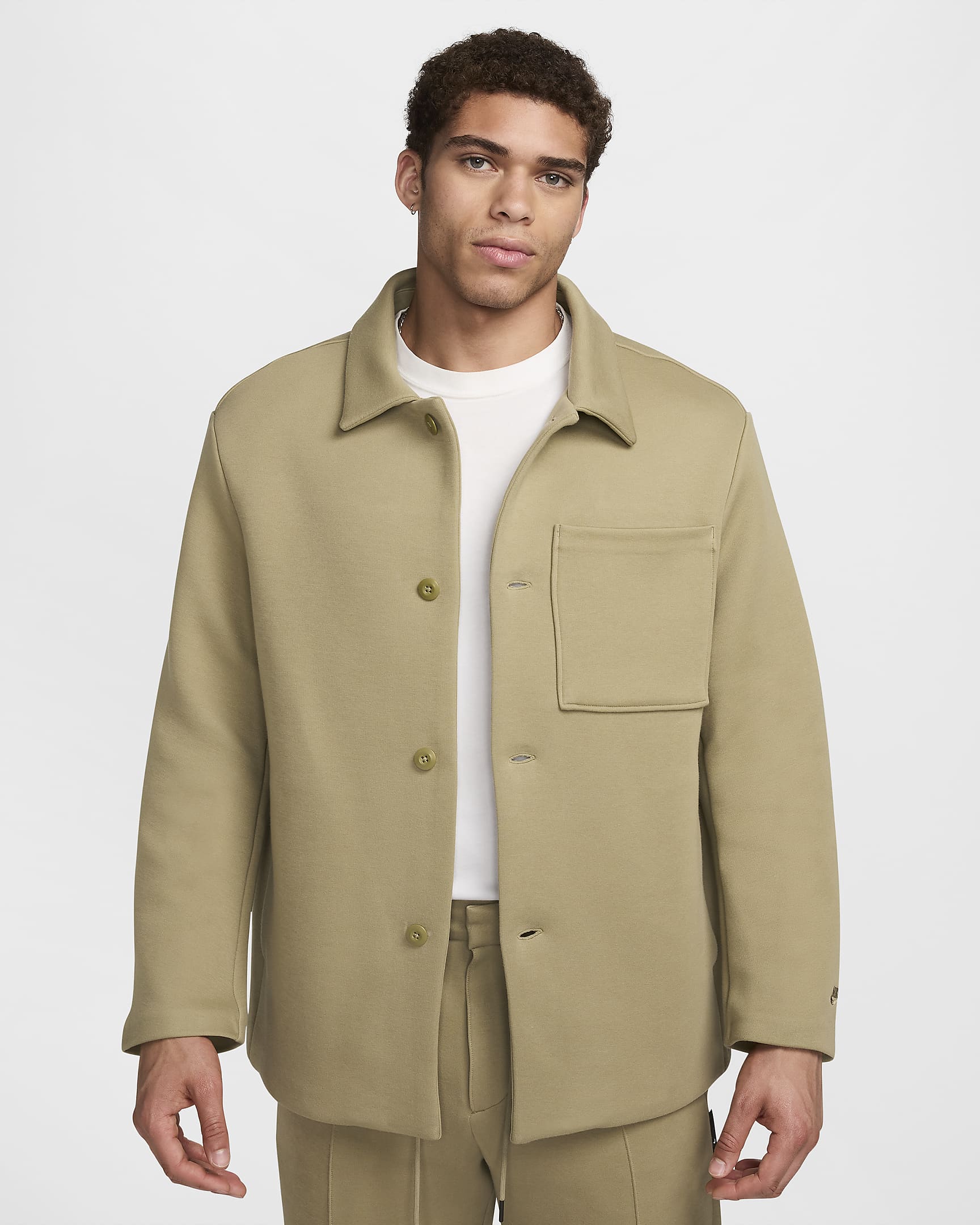 Shacket in fleece Nike Tech – Uomo - Neutral Olive/Neutral Olive