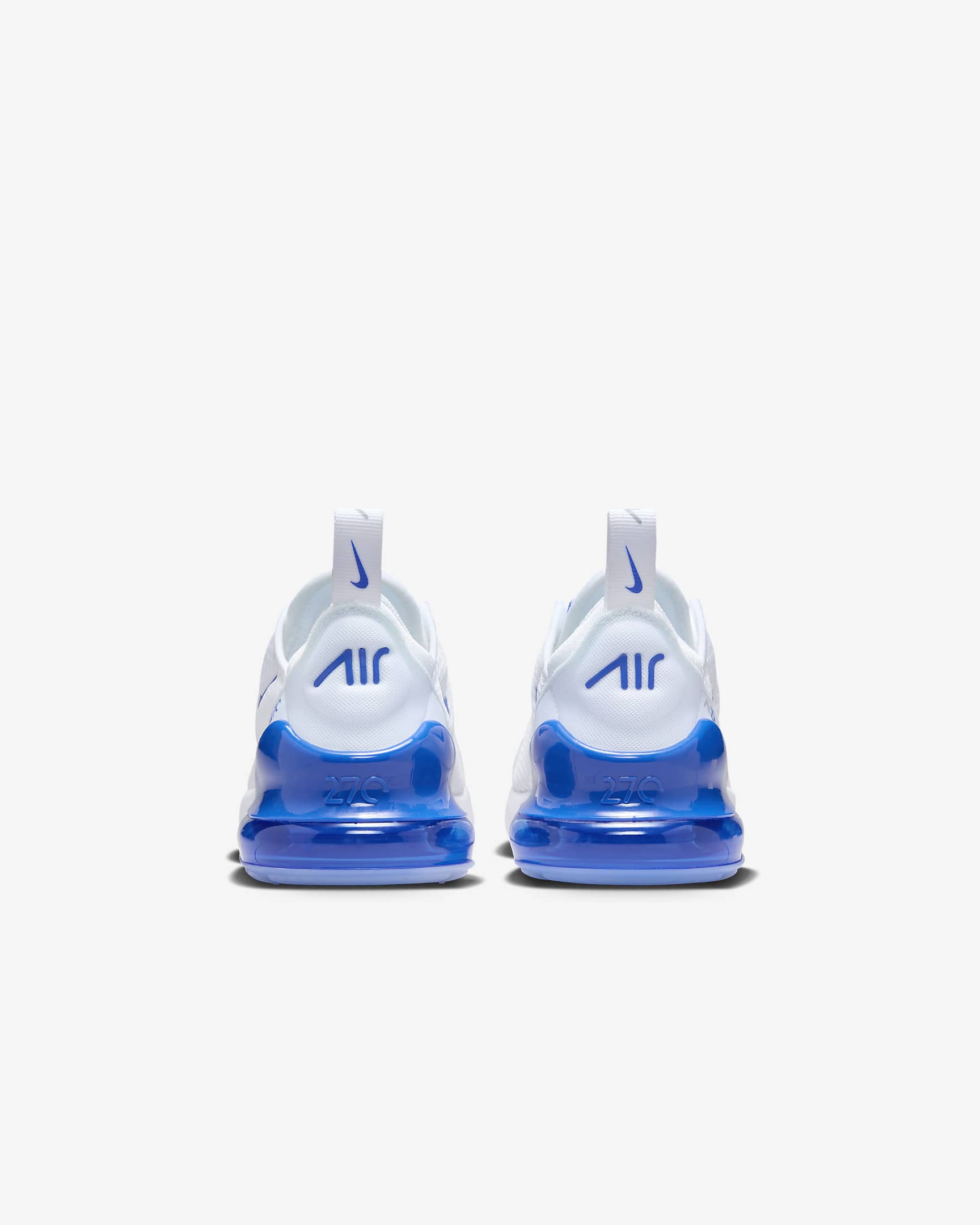 Tenis para niños de preescolar Nike Air Max 270 - Blanco/Gris lobo/Blanco/Royal juego