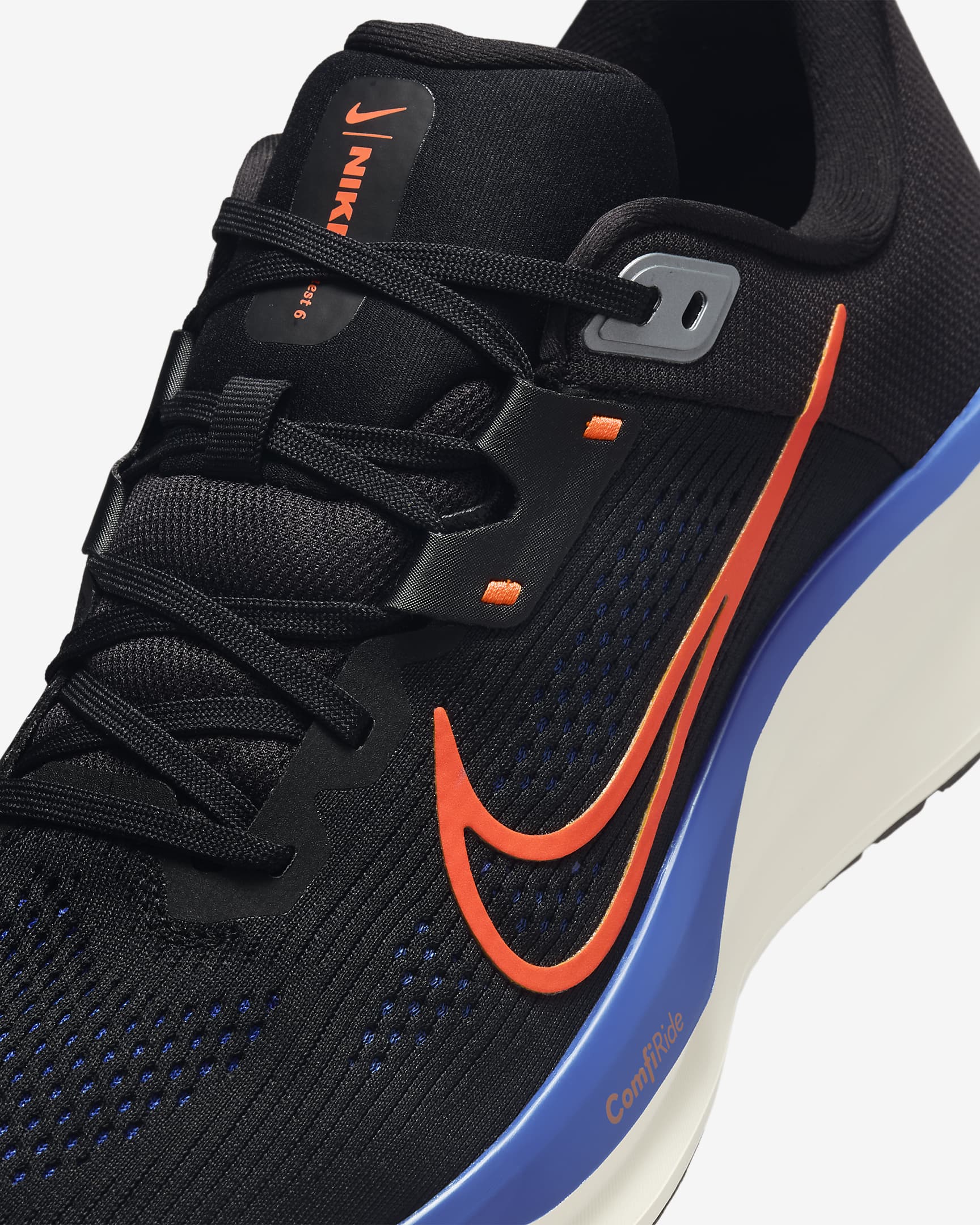 Nike Quest 6 Men's Road Running Shoes - Black/Astronomy Blue/Pale Ivory/Hyper Crimson