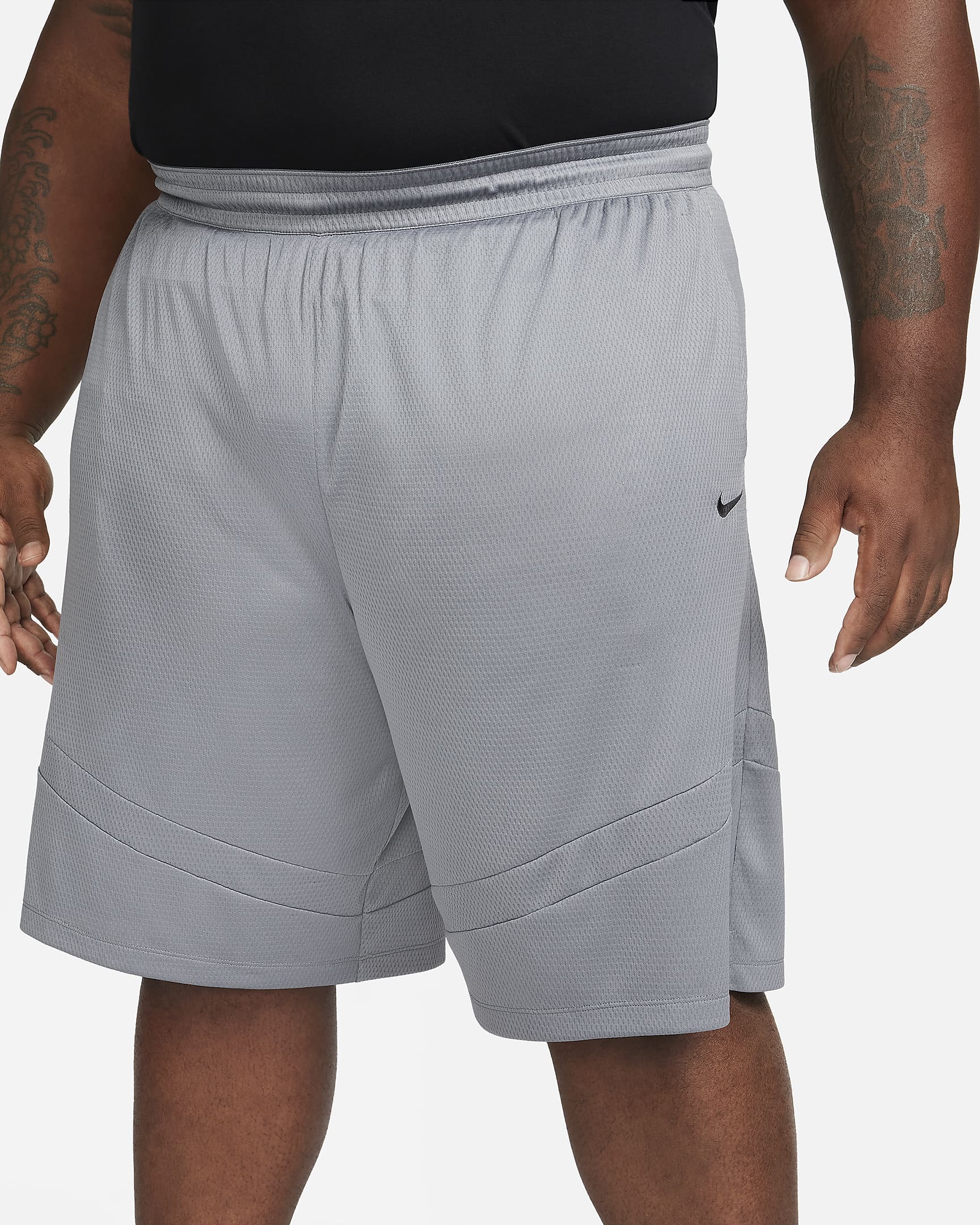 Nike Icon Dri-FIT basketbalshorts voor heren (28 cm) - Cool Grey/Cool Grey/Zwart