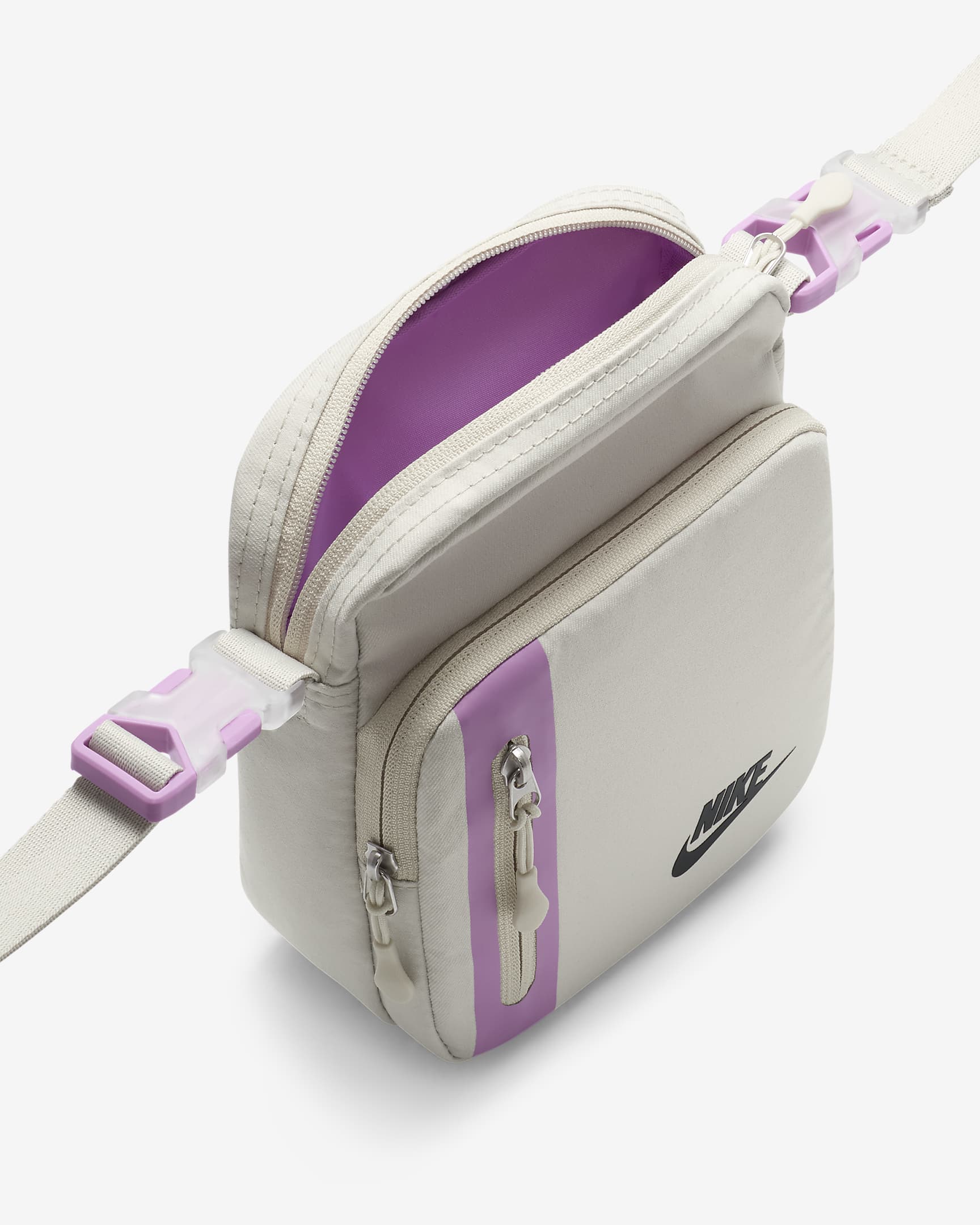 Sabrina Elemental Premium Crossbody Bag (4L) - Light Bone/Rush Fuchsia/Anthracite