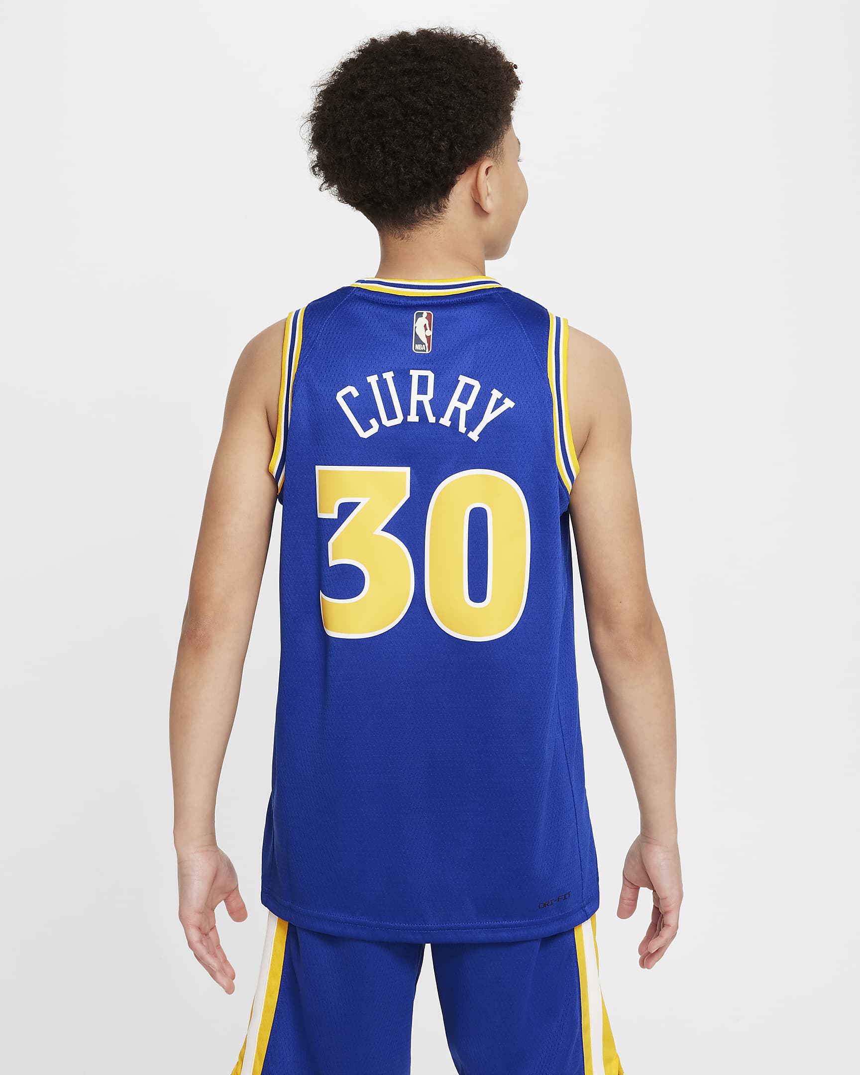 Stephen Curry Golden State Warriors Nike Dri-FIT NBA Swingman mez nagyobb gyerekeknek - Rush Blue