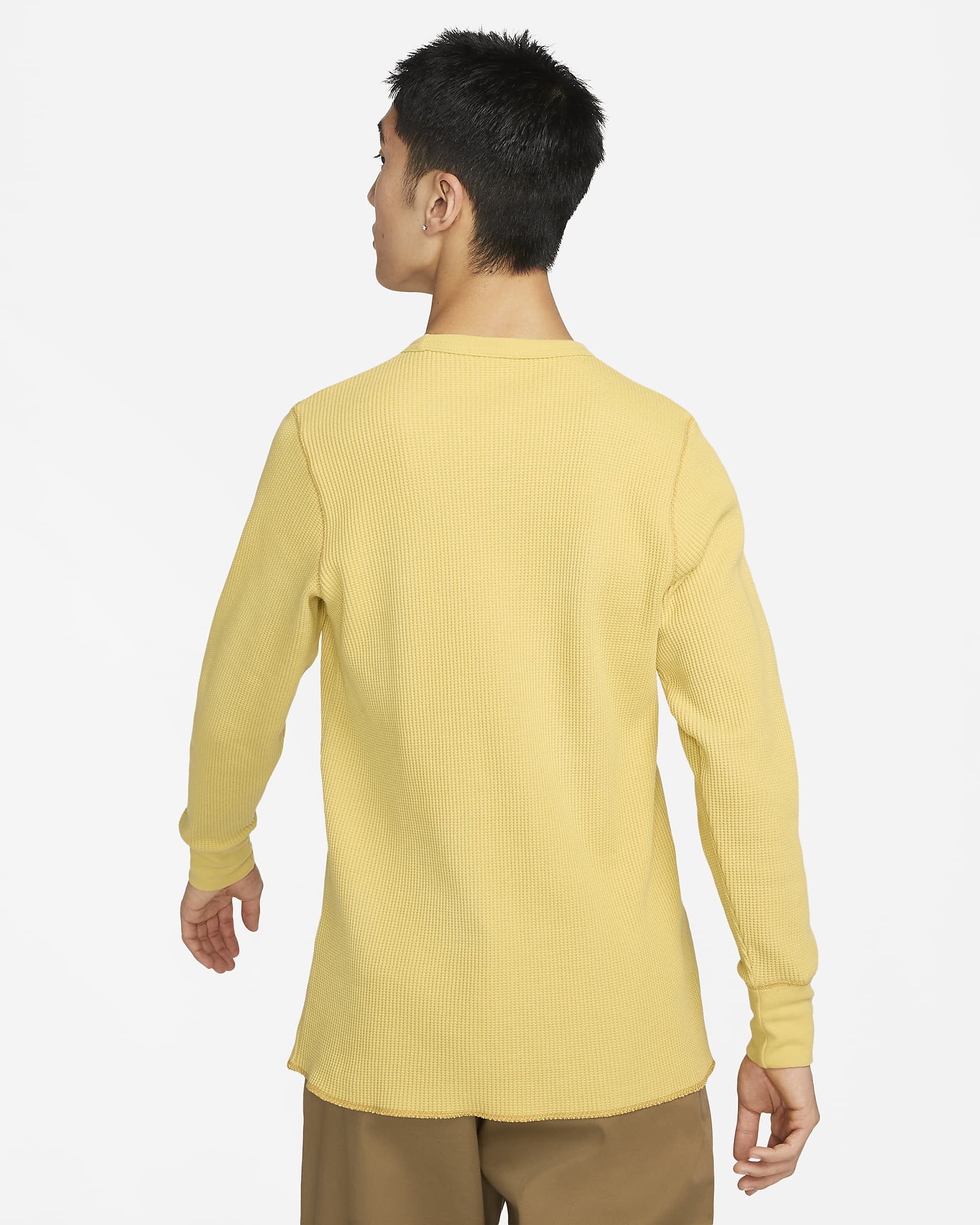 Nike Life Men's Long-sleeve Heavyweight Waffle Top. Nike VN