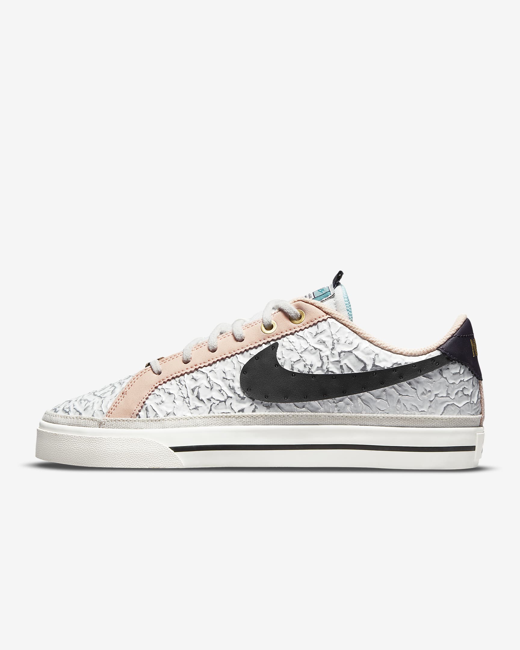 Nike Court Legacy Serena Williams Design Crew 女鞋 - Summit White/Pale Coral/Metallic Gold/Cave Purple