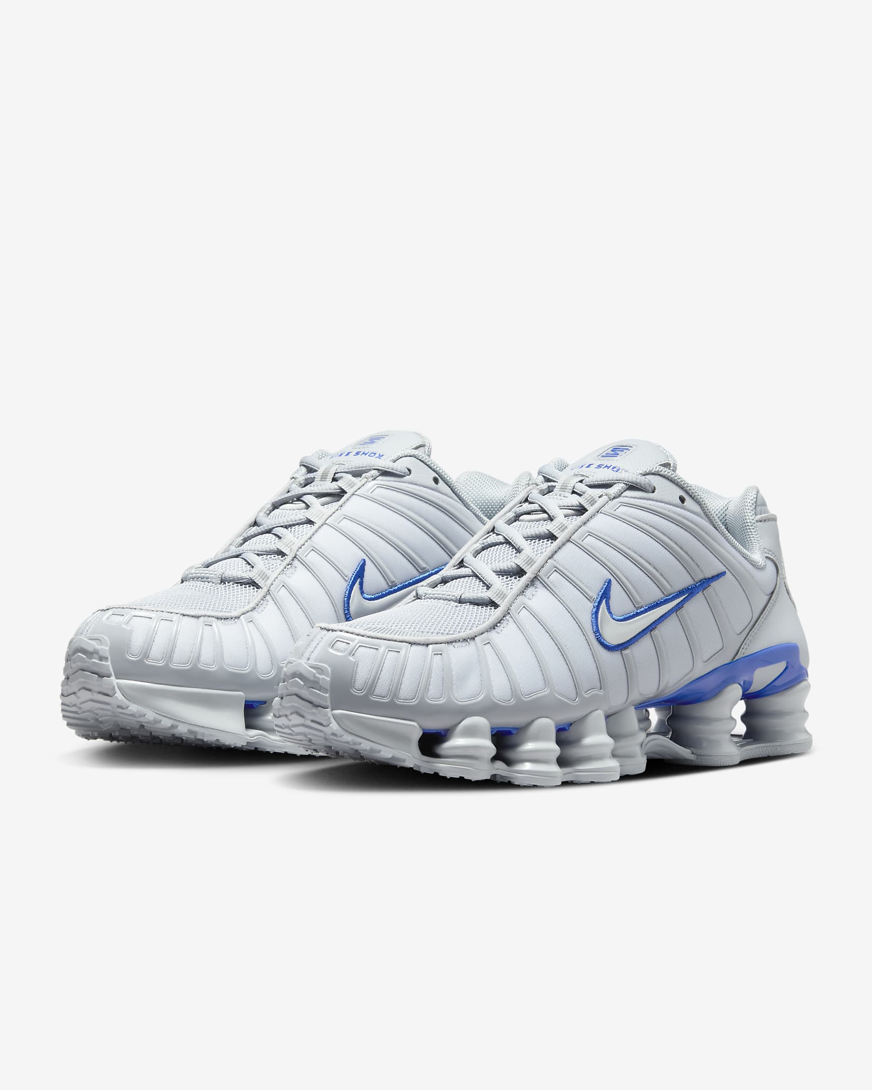 Calzado Nike Shox TL para hombre - Gris lobo/Azul carrera/Plata metalizado