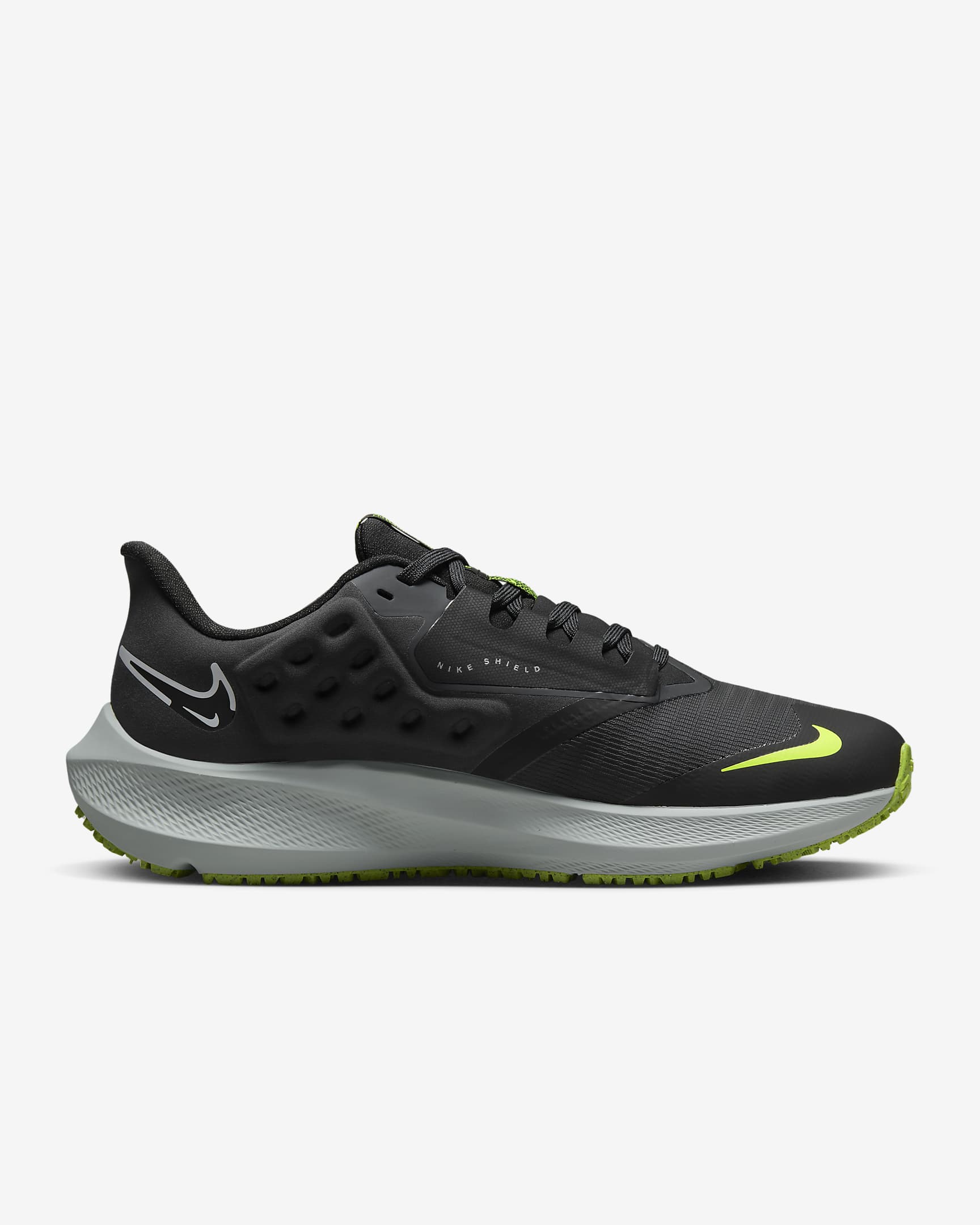 Nike Pegasus 39 Shield Women's Weatherised Road Running Shoes - Black/Dark Smoke Grey/Volt/White