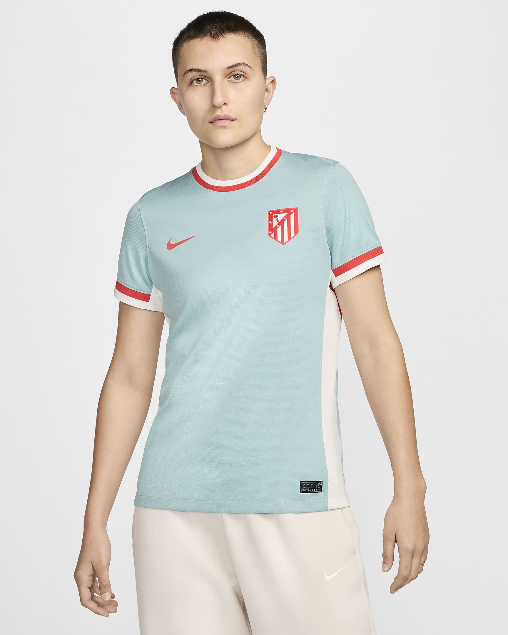 Segunda equipación Stadium Club Atlético de Madrid 2024/25 Camiseta de fútbol Replica Nike Dri-FIT - Mujer - Cannon/Phantom/Carmesí claro/Carmesí claro