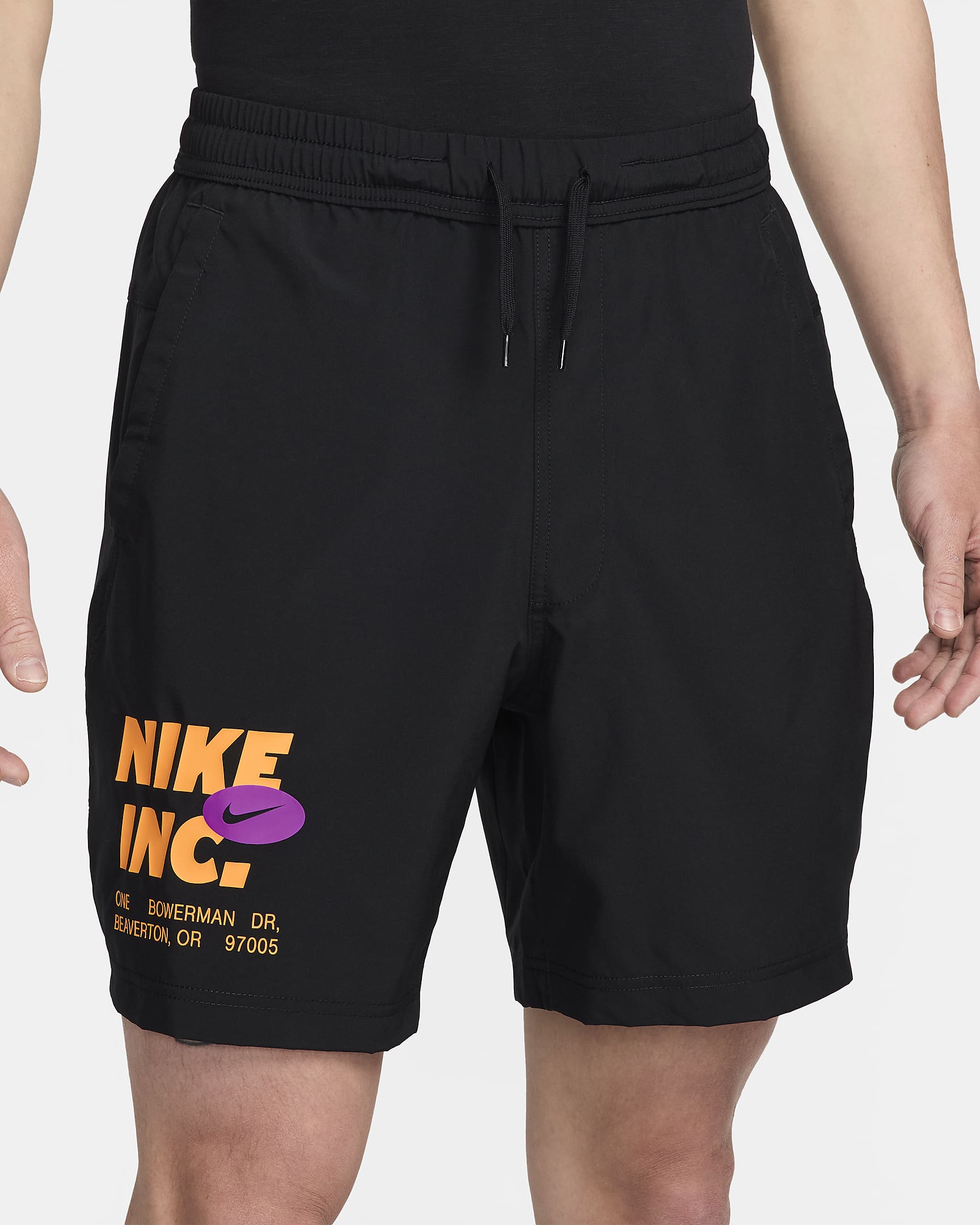 Nike Form Men's Dri-FIT 18cm (approx.) Unlined Fitness Shorts - Black/Sundial/Vivid Purple