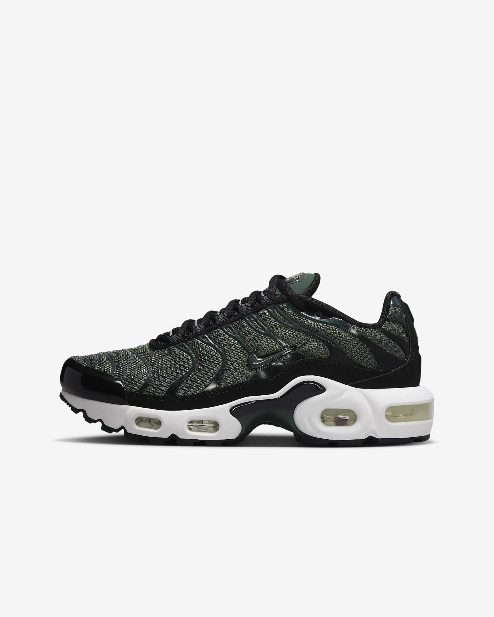 Tenis para niños grandes Nike Air Max Plus - Verde vintage/Negro/Cáñamo/Verde vintage