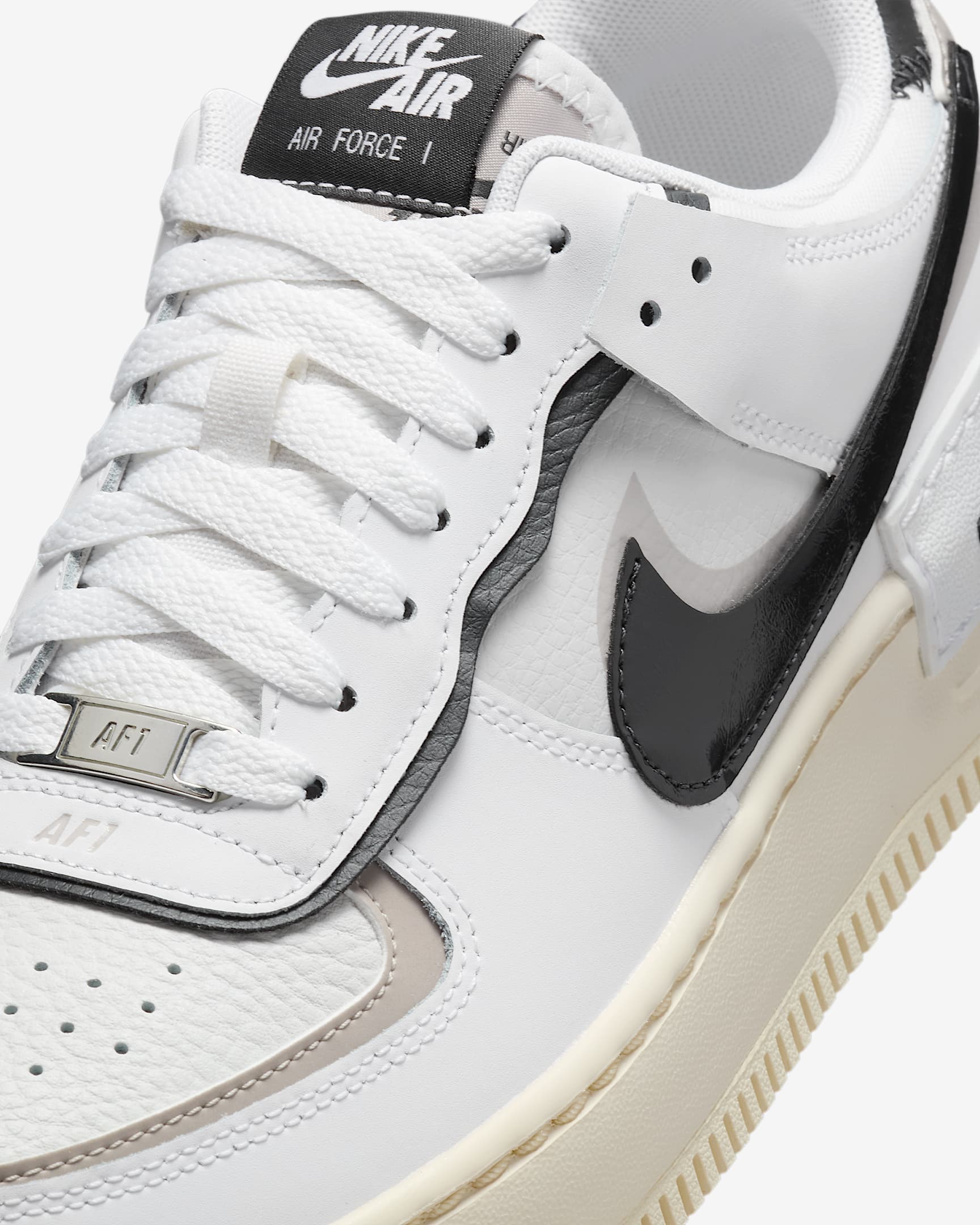 Chaussure Nike Air Force 1 Shadow pour femme - Blanc/College Grey/Platinum Tint/Off Noir