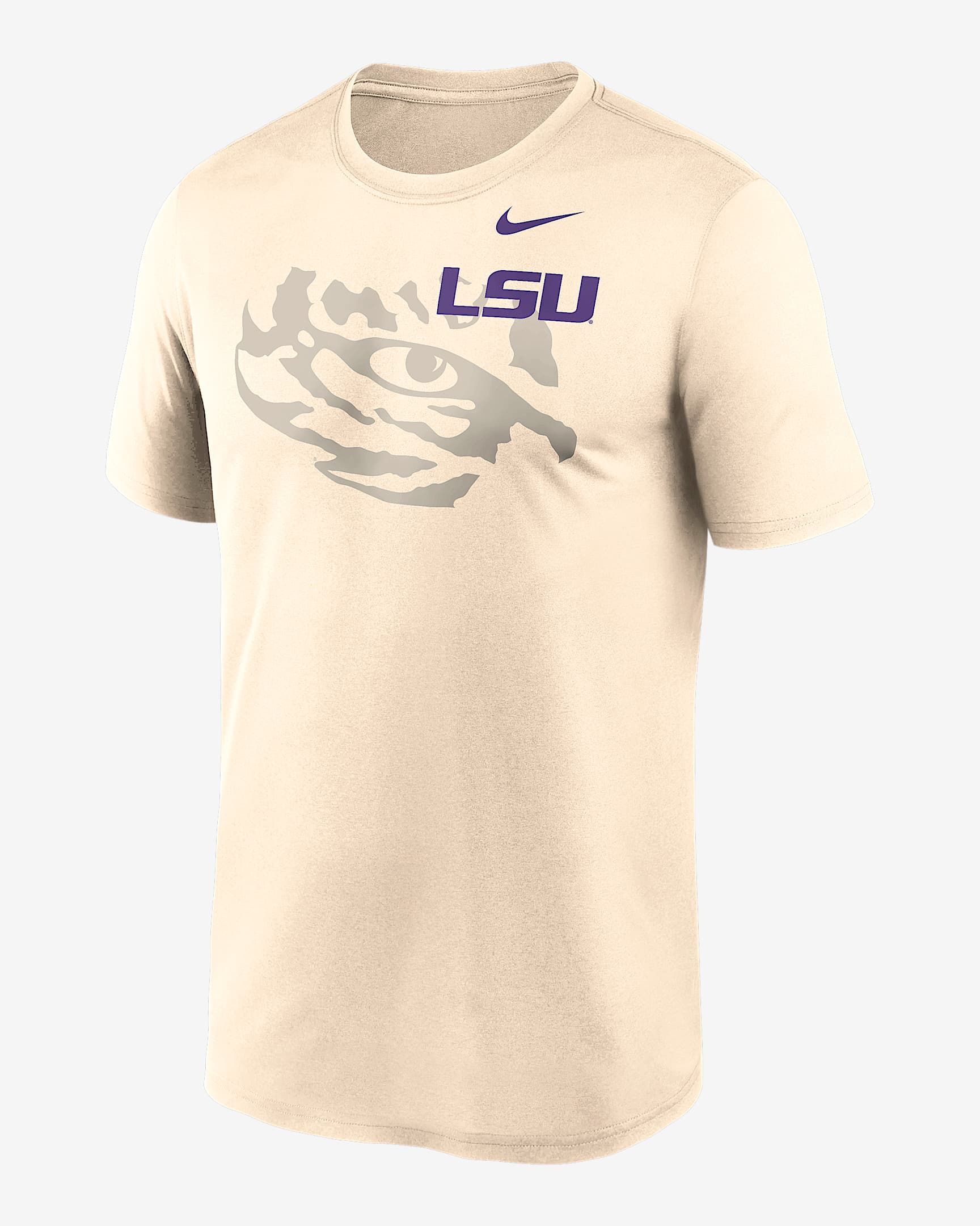 LSU Campus Legend Shadow Logo Men's Nike Dri-FIT College T-Shirt - Natural