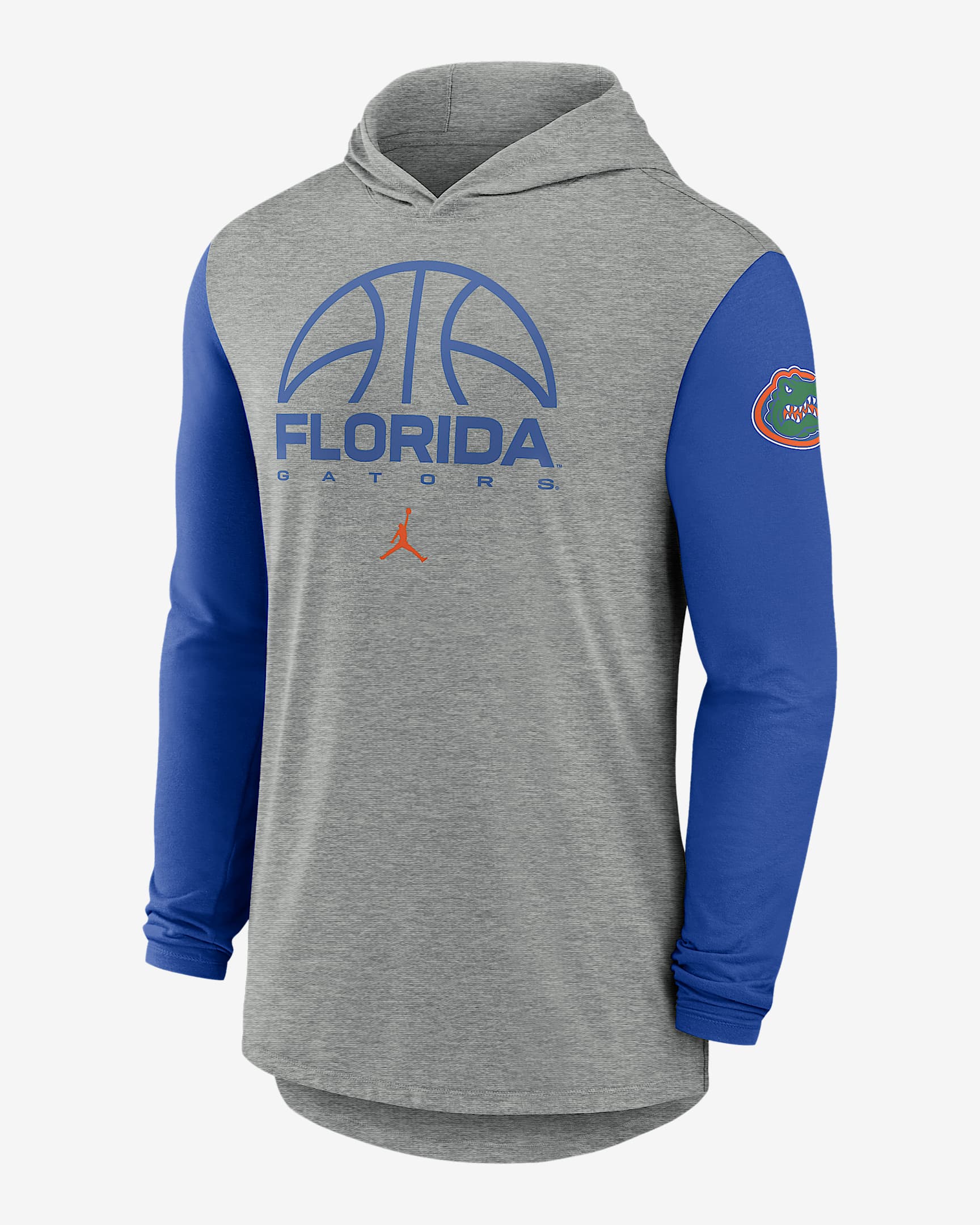 Florida Basketball Men's Jordan Brand Dri-FIT College Long-Sleeve Hooded T-Shirt - Grey