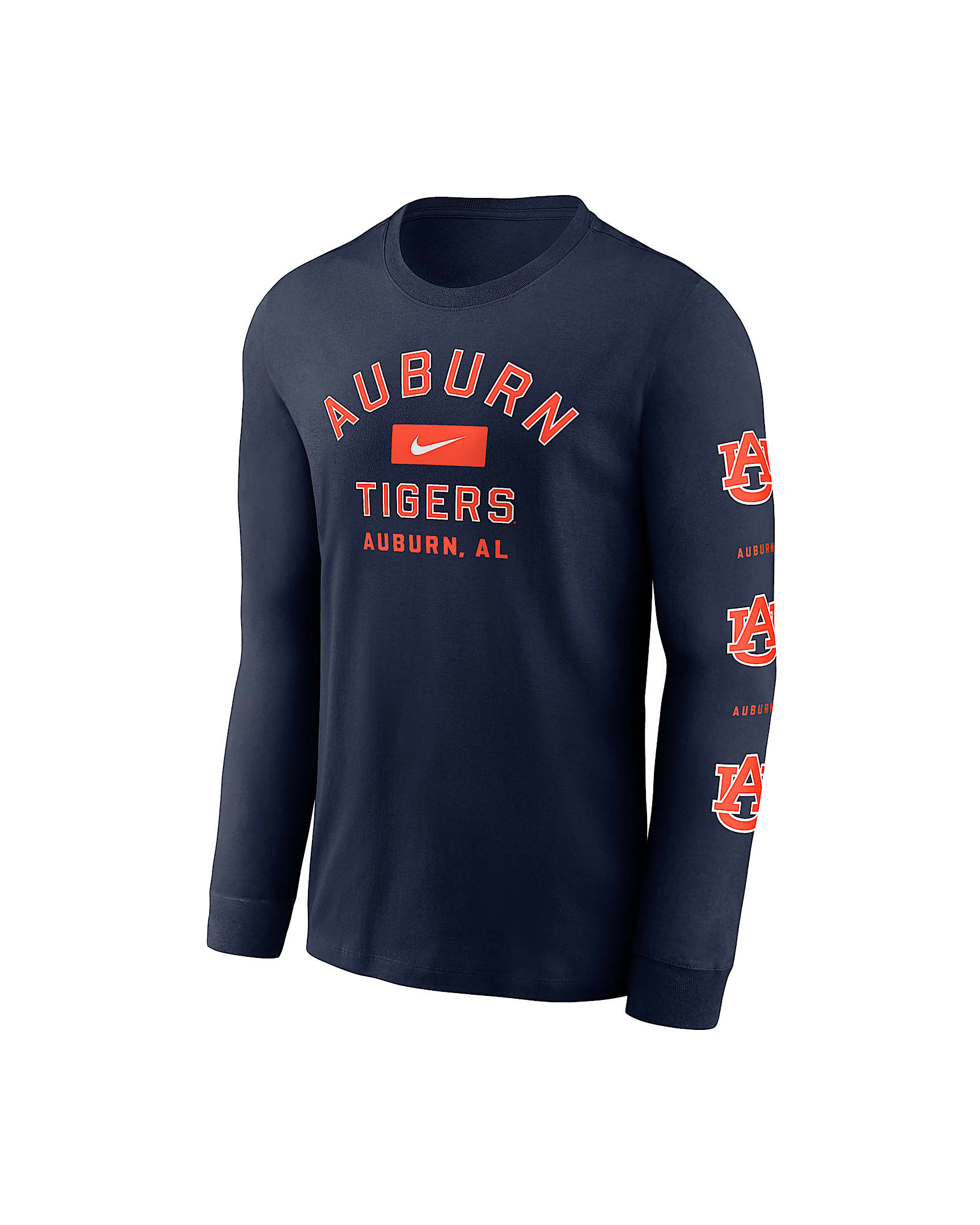 Auburn Campus Classic Location Men's Nike College Long-Sleeve T-Shirt - Navy