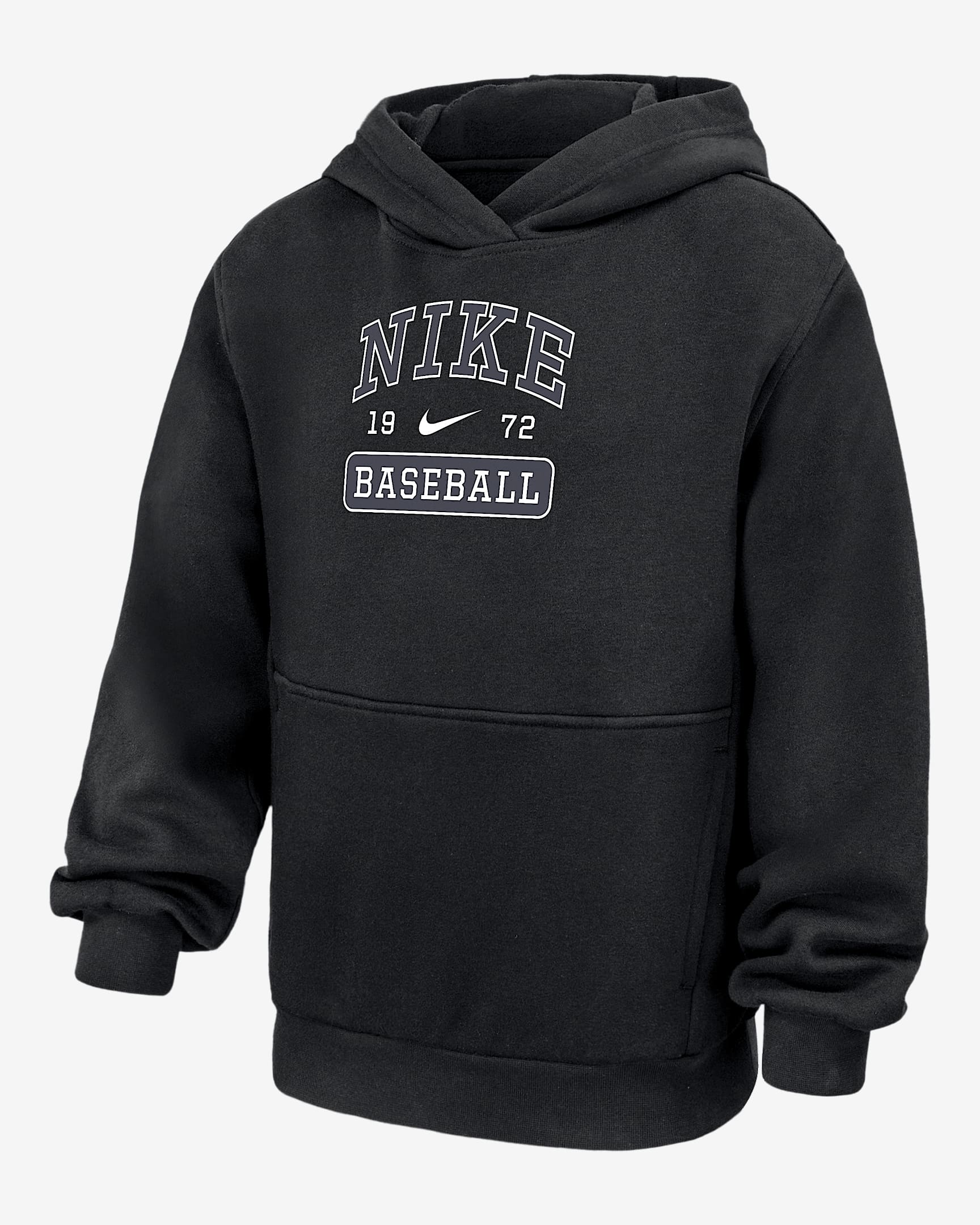 Nike Club Fleece Big Kids' Baseball Pullover Hoodie - Black