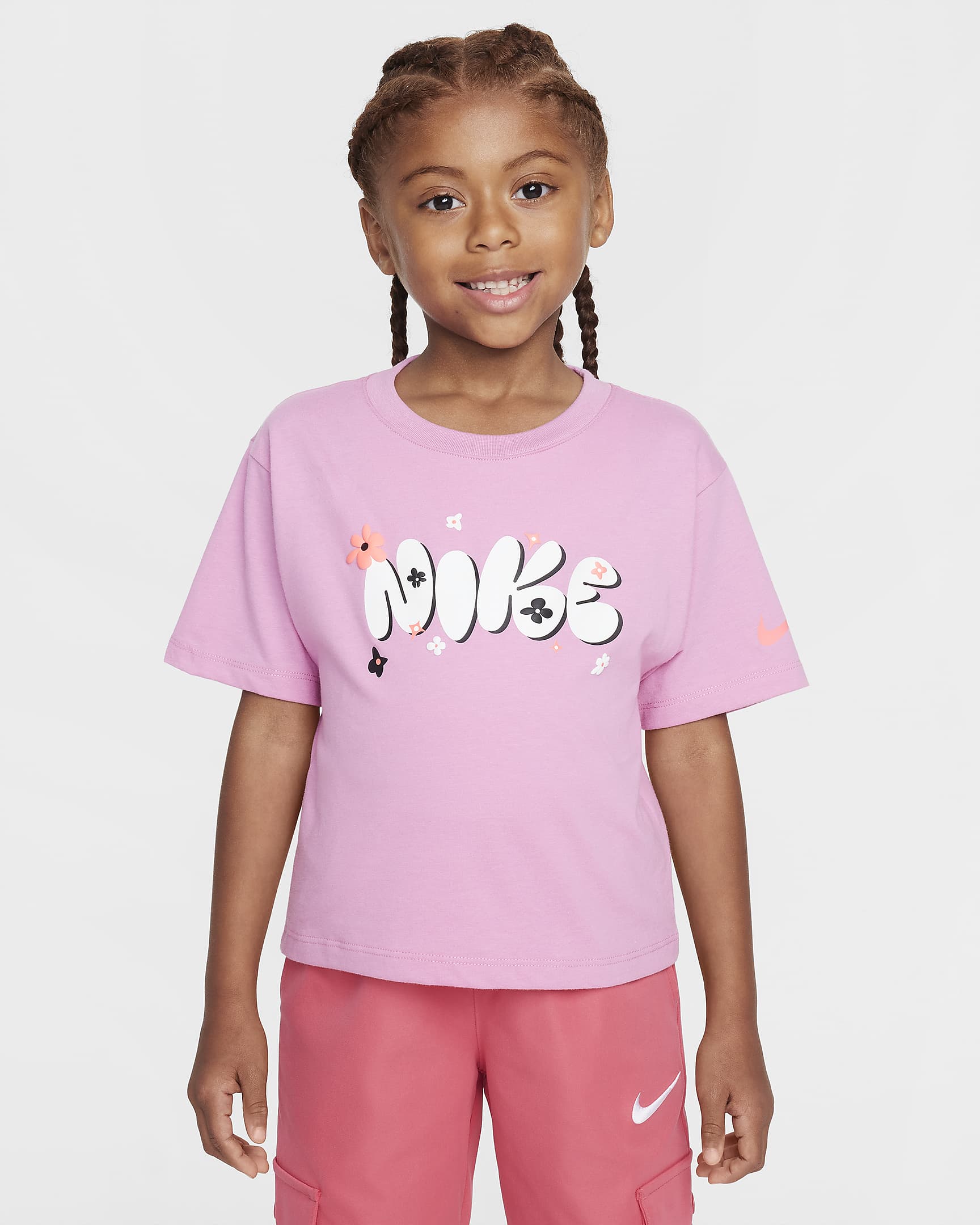 Nike Little Kids' Izzy Graphic T-Shirt - Magic Flamingo