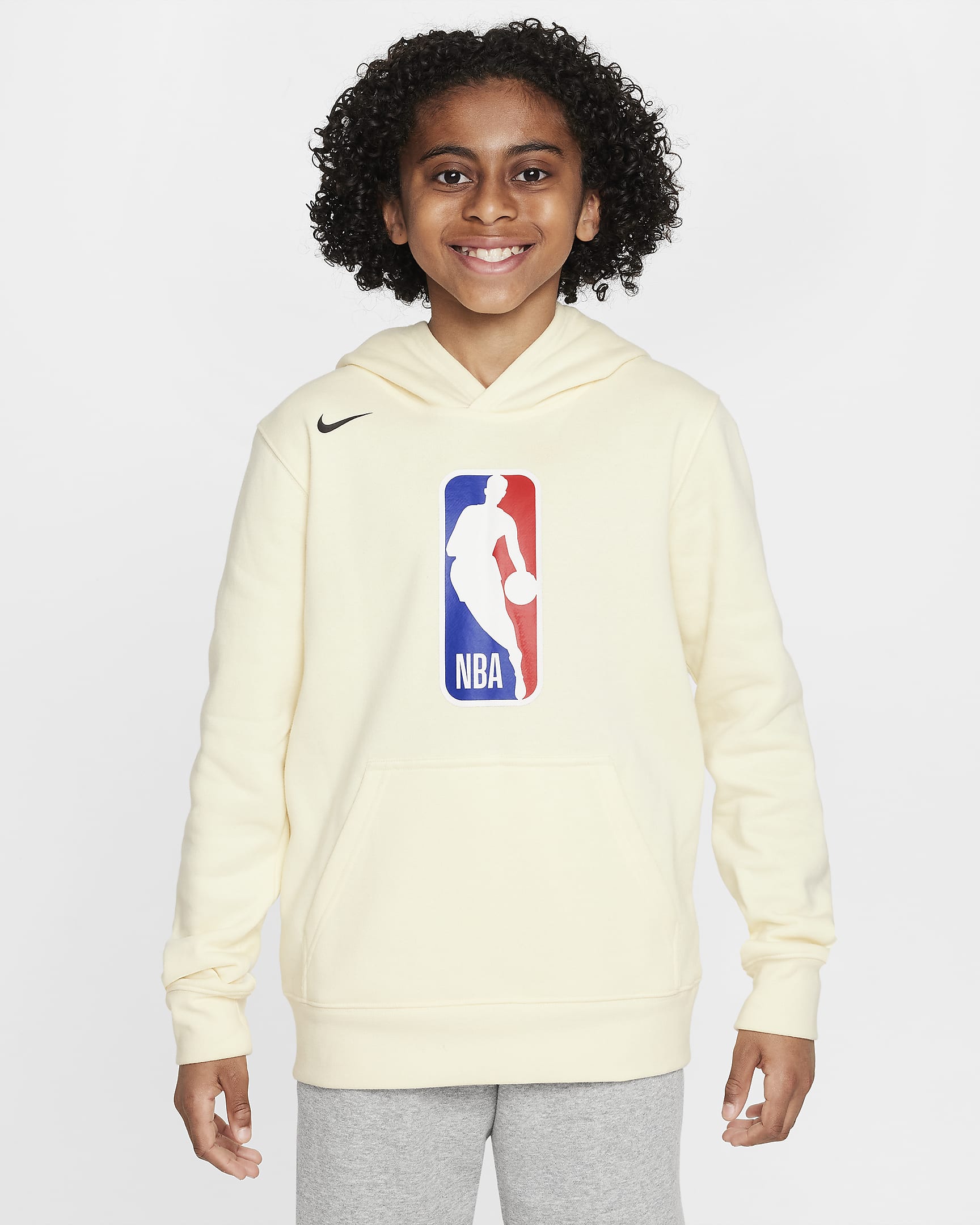 Bluza z kapturem dla dużych dzieci Nike NBA Team 31 Club Fleece - Alabaster