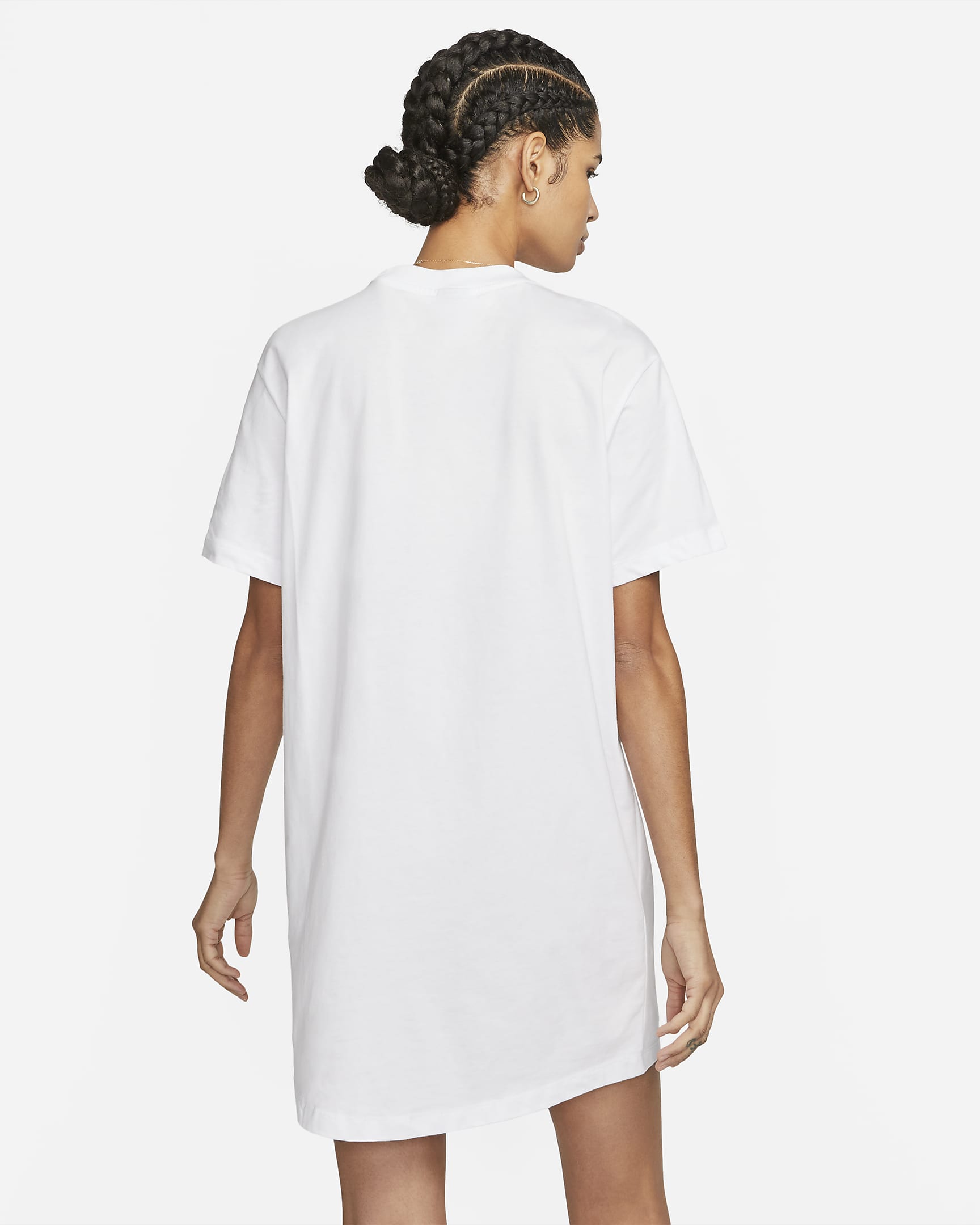 Robe t-shirt oversize Nike Sportswear Chill Knit pour femme - Blanc/Noir