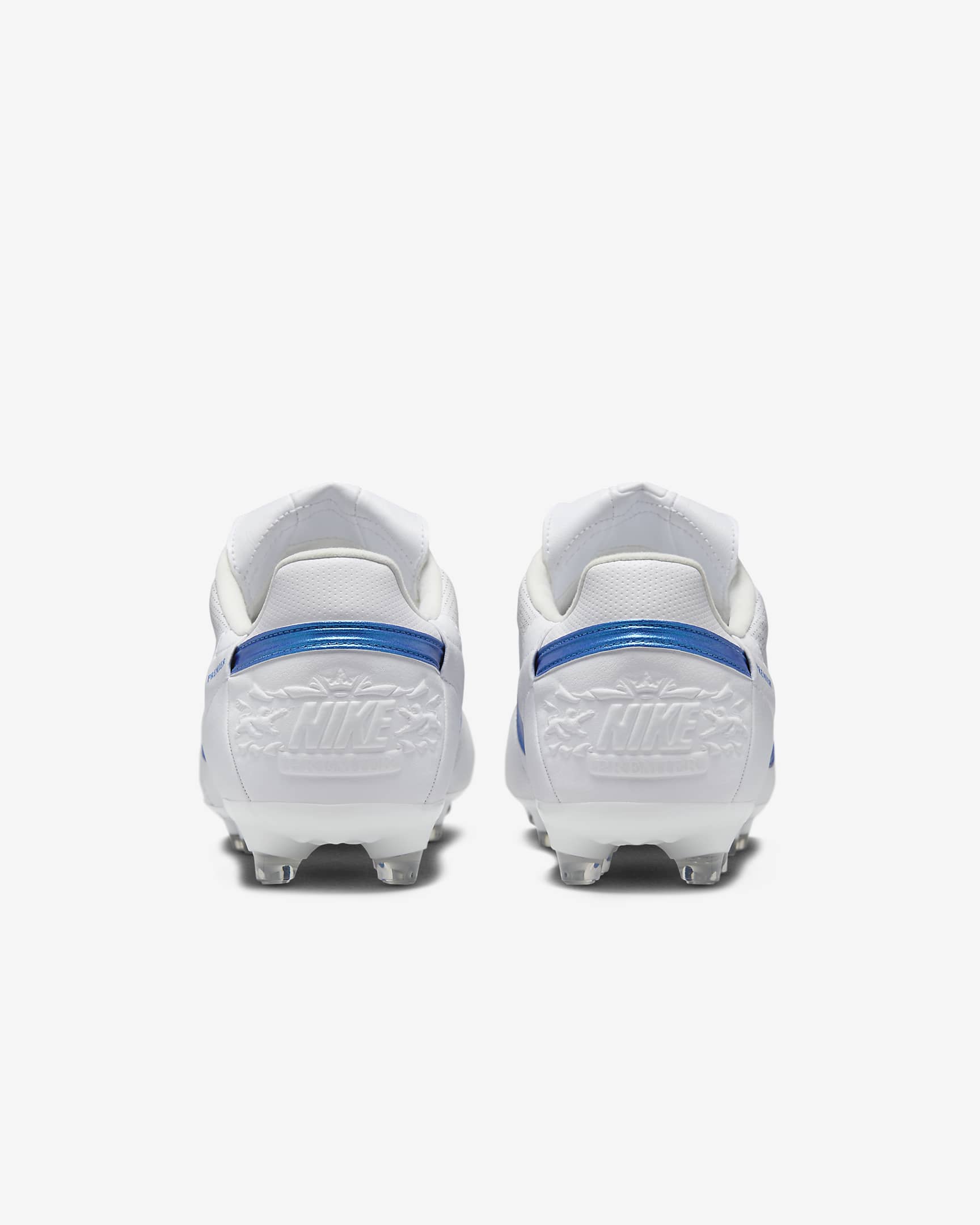 Chaussure de foot à crampons basse FG Nike Premier 3 - Blanc/Signal Blue