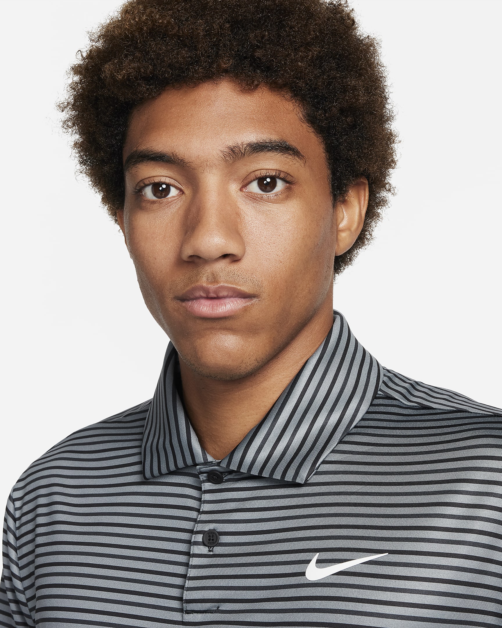 Nike Tour Men's DriFIT Striped Golf Polo.