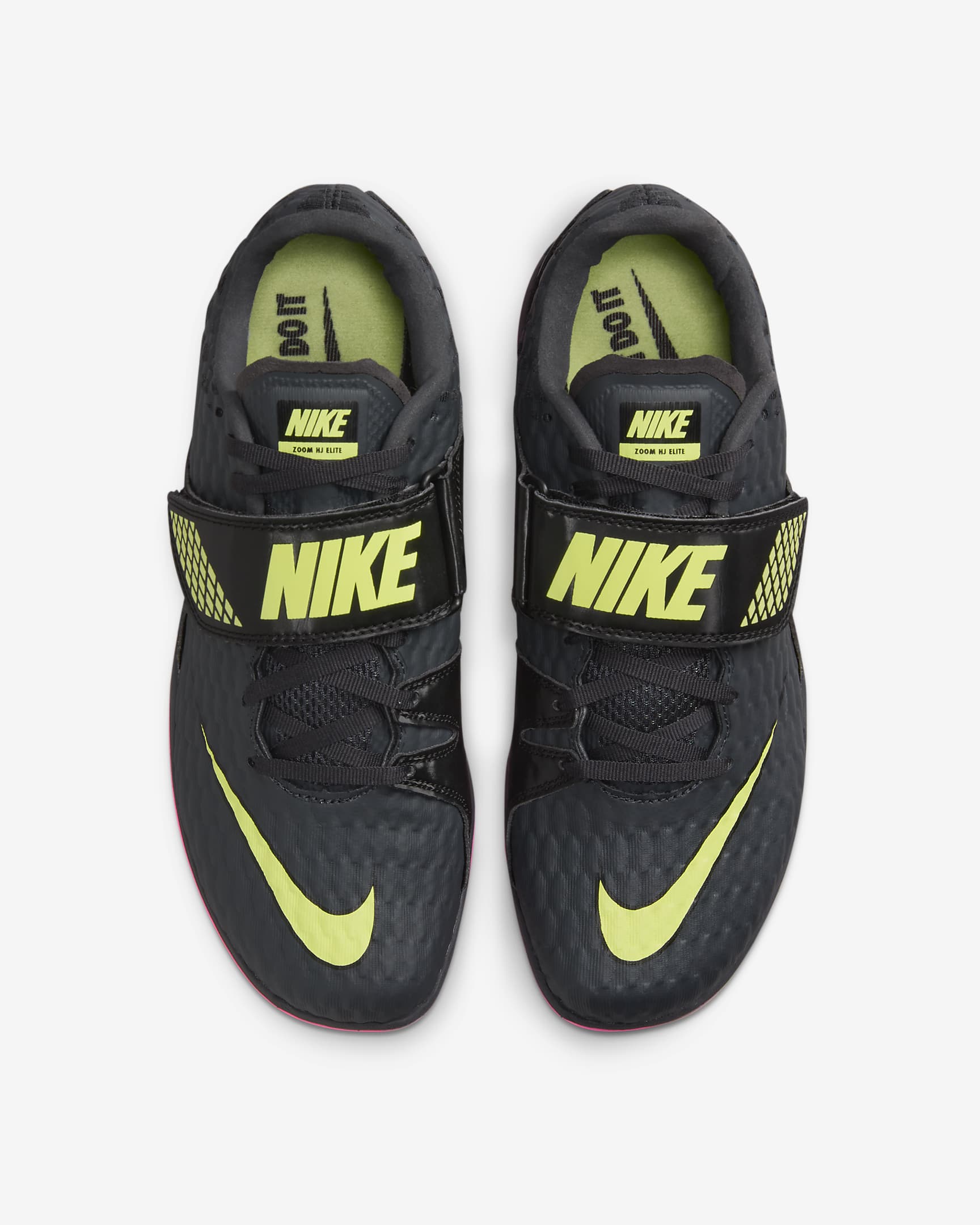 Sapatilhas de salto para pista e campo Nike High Jump Elite - Anthracite/Preto/Light Lemon Twist/Rosa Fierce