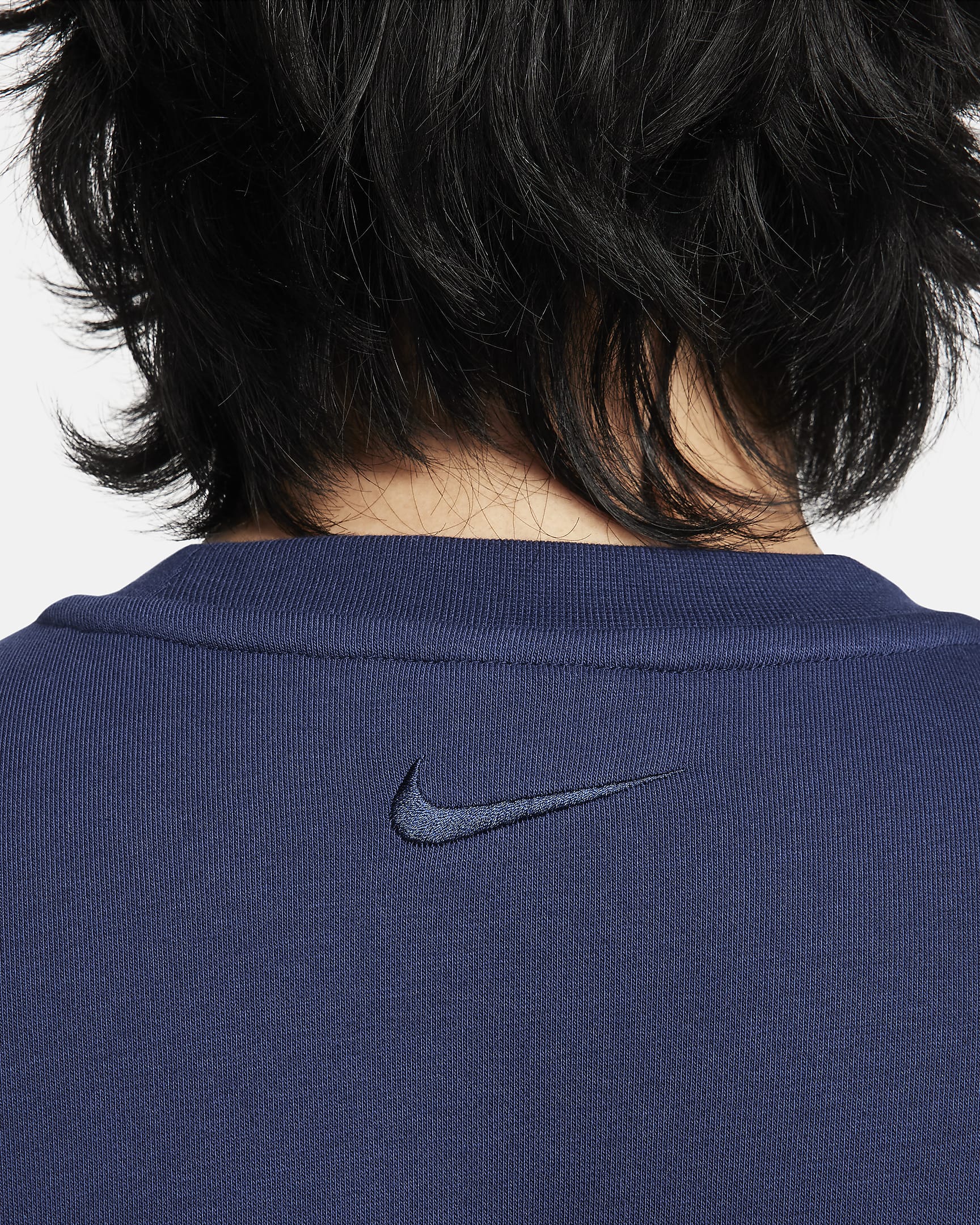 Nike Sportswear Men's French Terry Crewneck Sweatshirt - Midnight Navy/Aloe Verde/Midnight Navy