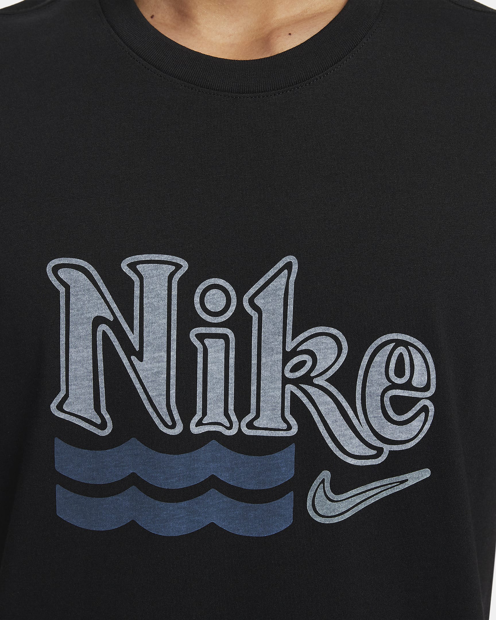 Nike Sportswear Men's T-Shirt - Black/Football Grey/Black