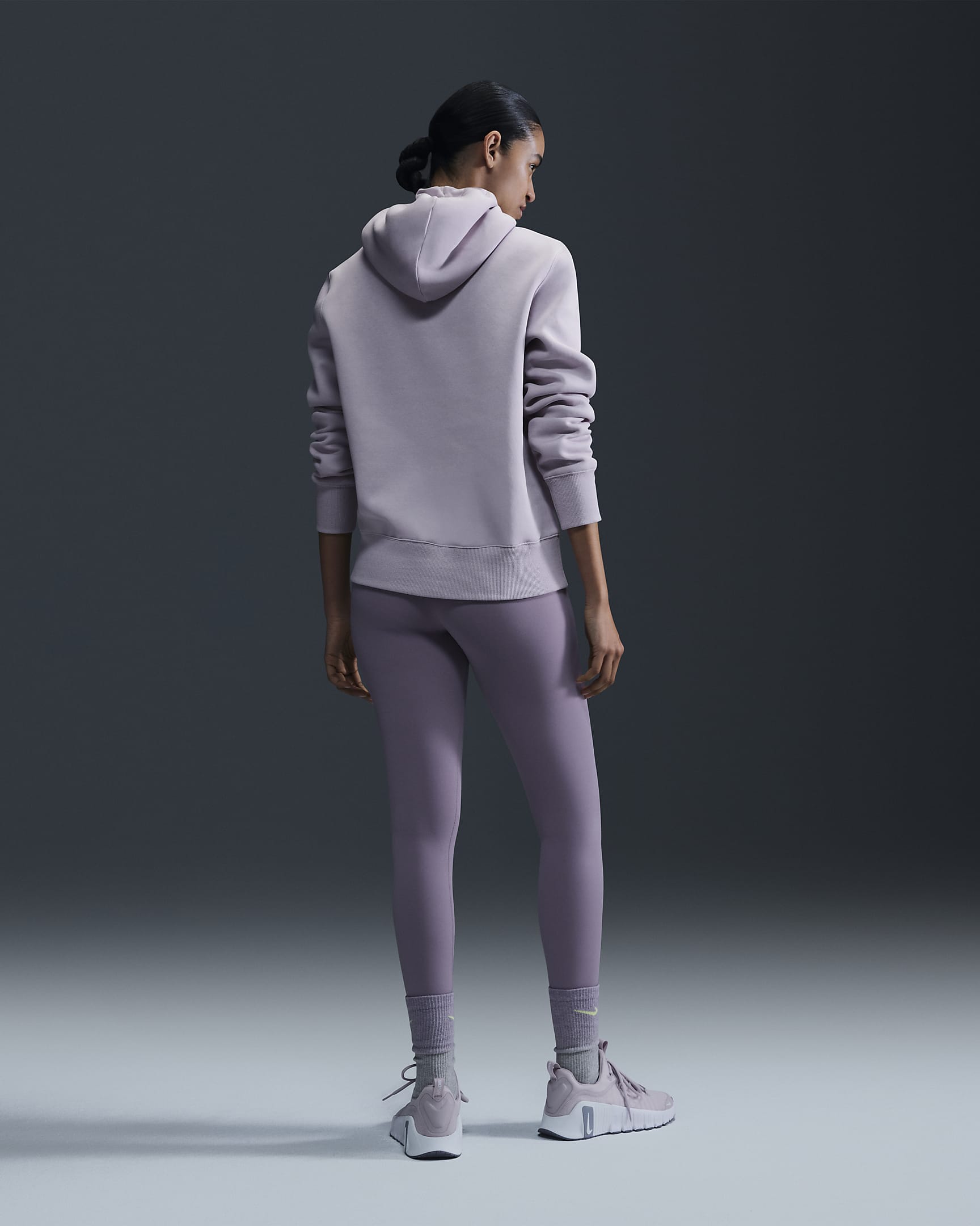 Nike Zenvy Women's Gentle-Support High-Waisted Full-Length Leggings - Light Violet Ore/Black