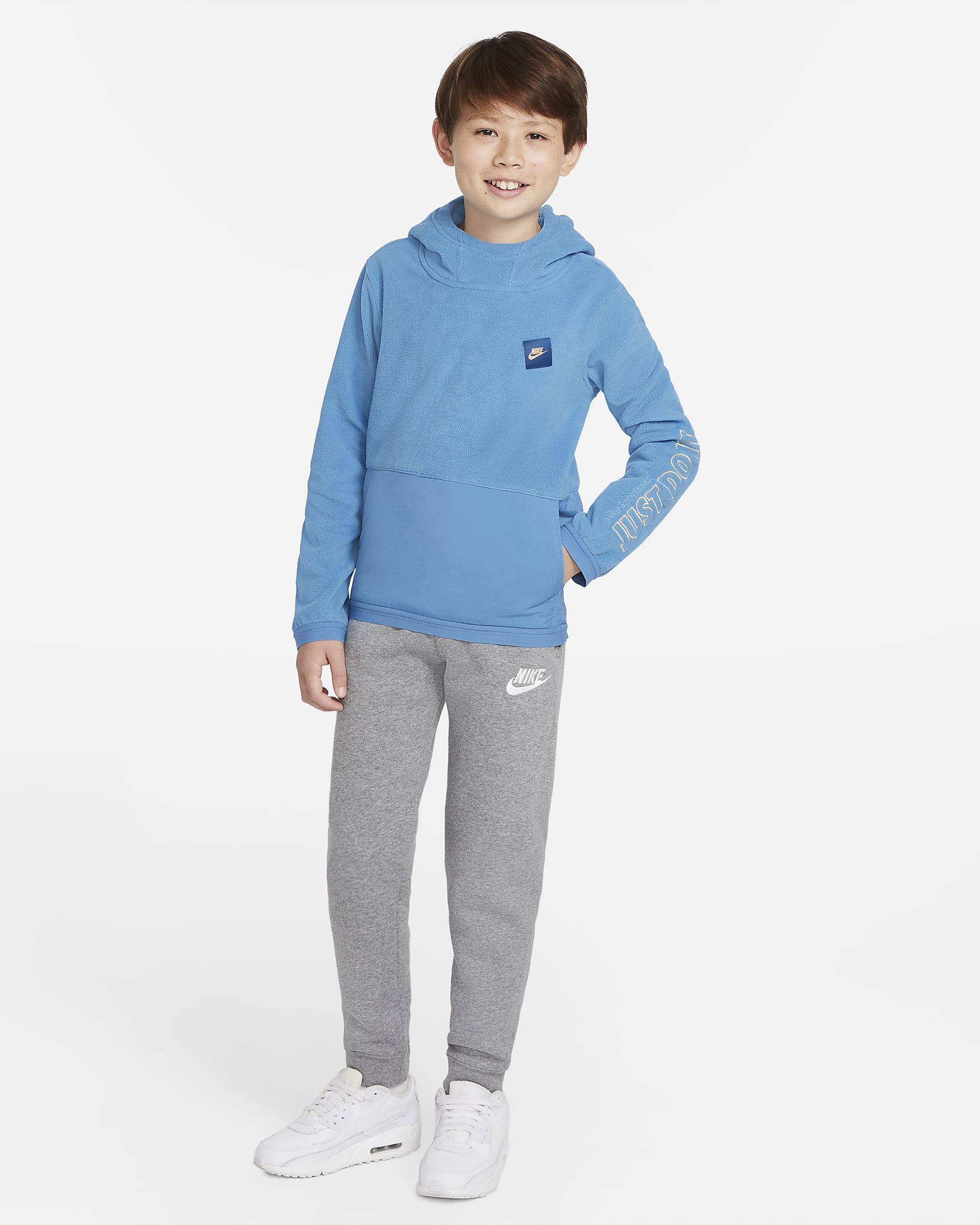 Nike Sportswear Big Kids' (Boys') JDI Winterized Top - Dutch Blue/Court Blue