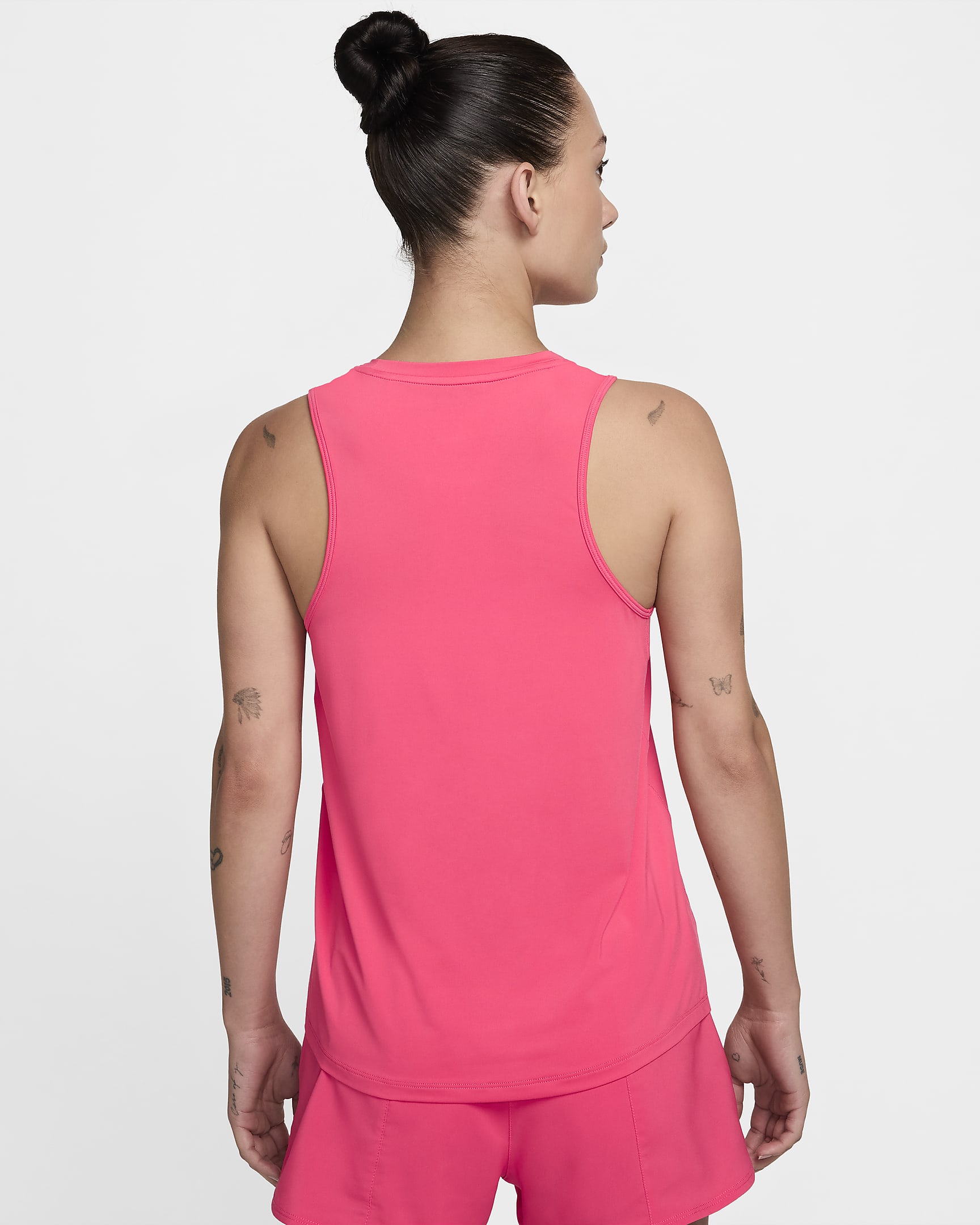 Nike One Camiseta de tirantes de running con estampado Dri-FIT - Mujer - Aster Pink/Glacier Blue